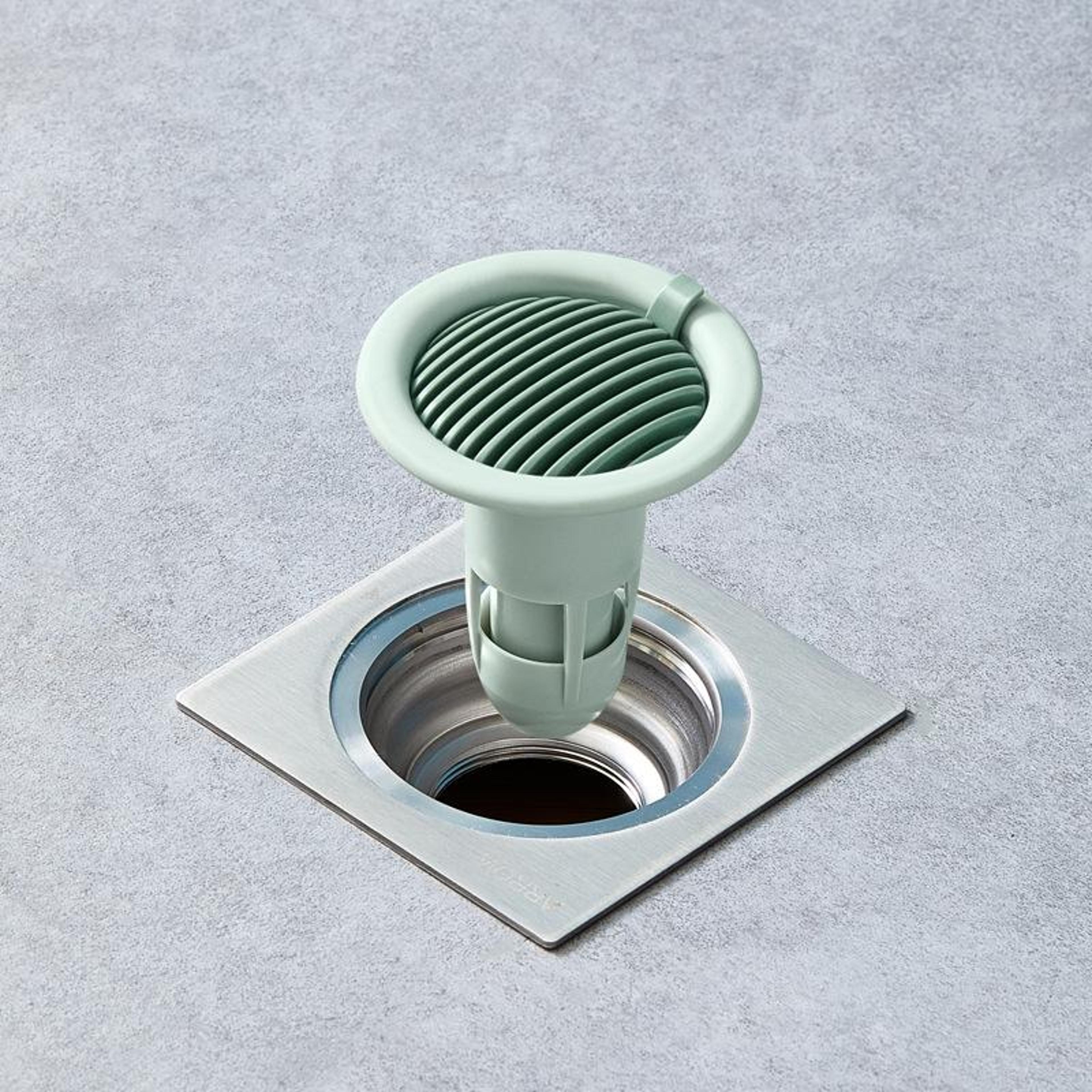 odor proof one way floor drain cover with anti clog filter for bathroom & balcony