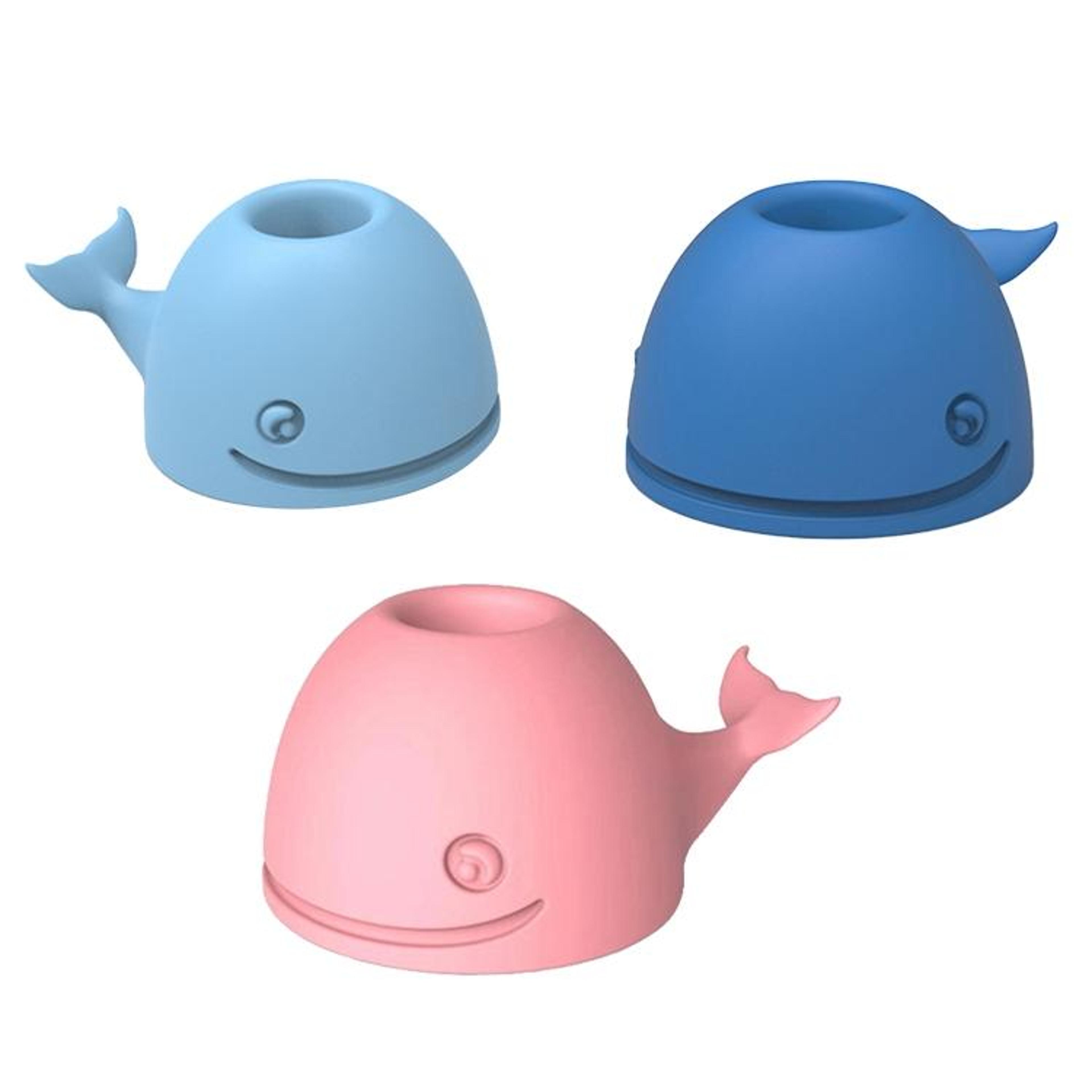 silicone whale toothbrush holder set cute bathroom organizer pen stand