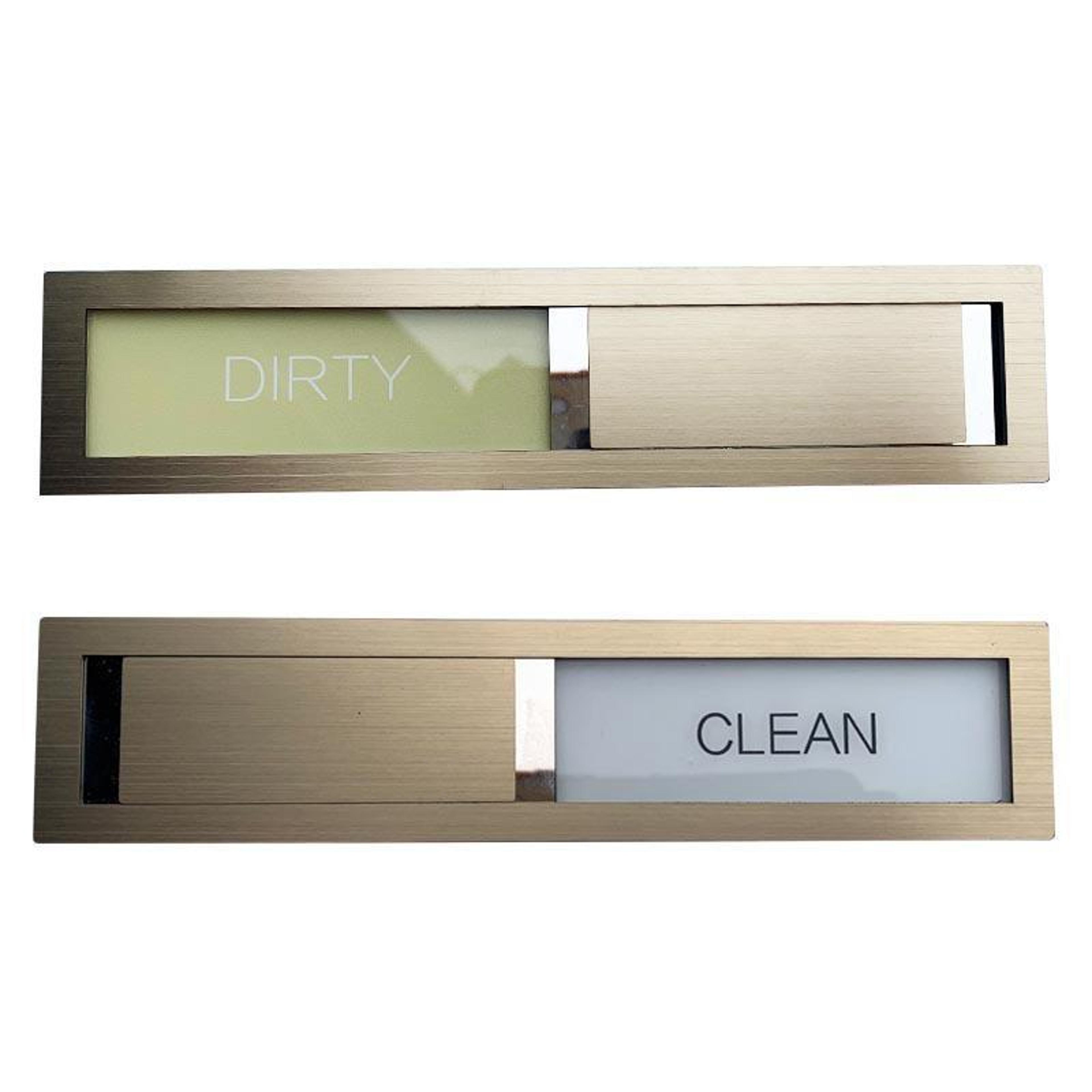 stainless steel dishwasher magnet clean dirty sign with slide indicator