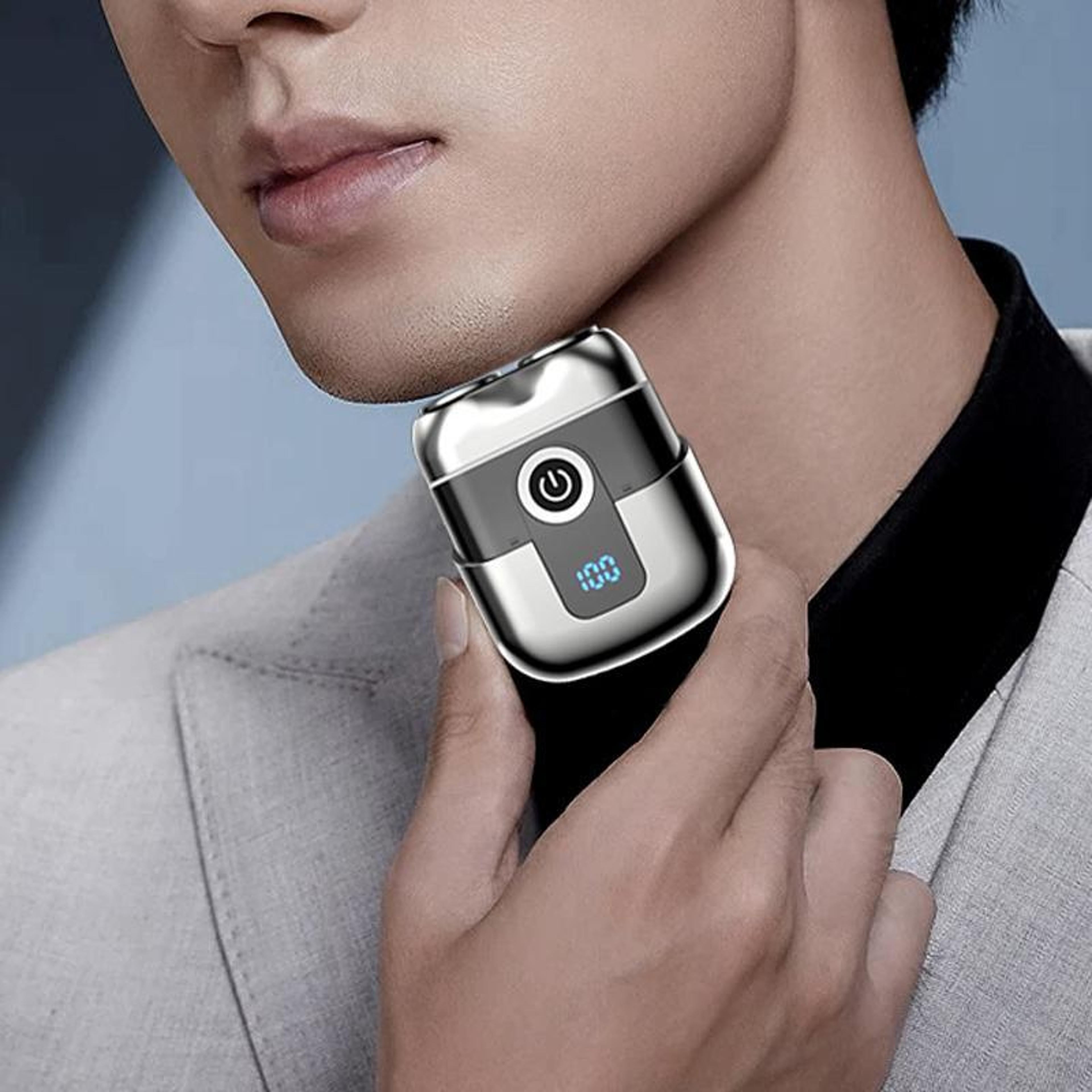 mini dual head electric shaver for men usb c rechargeable waterproof portable beard trimmer