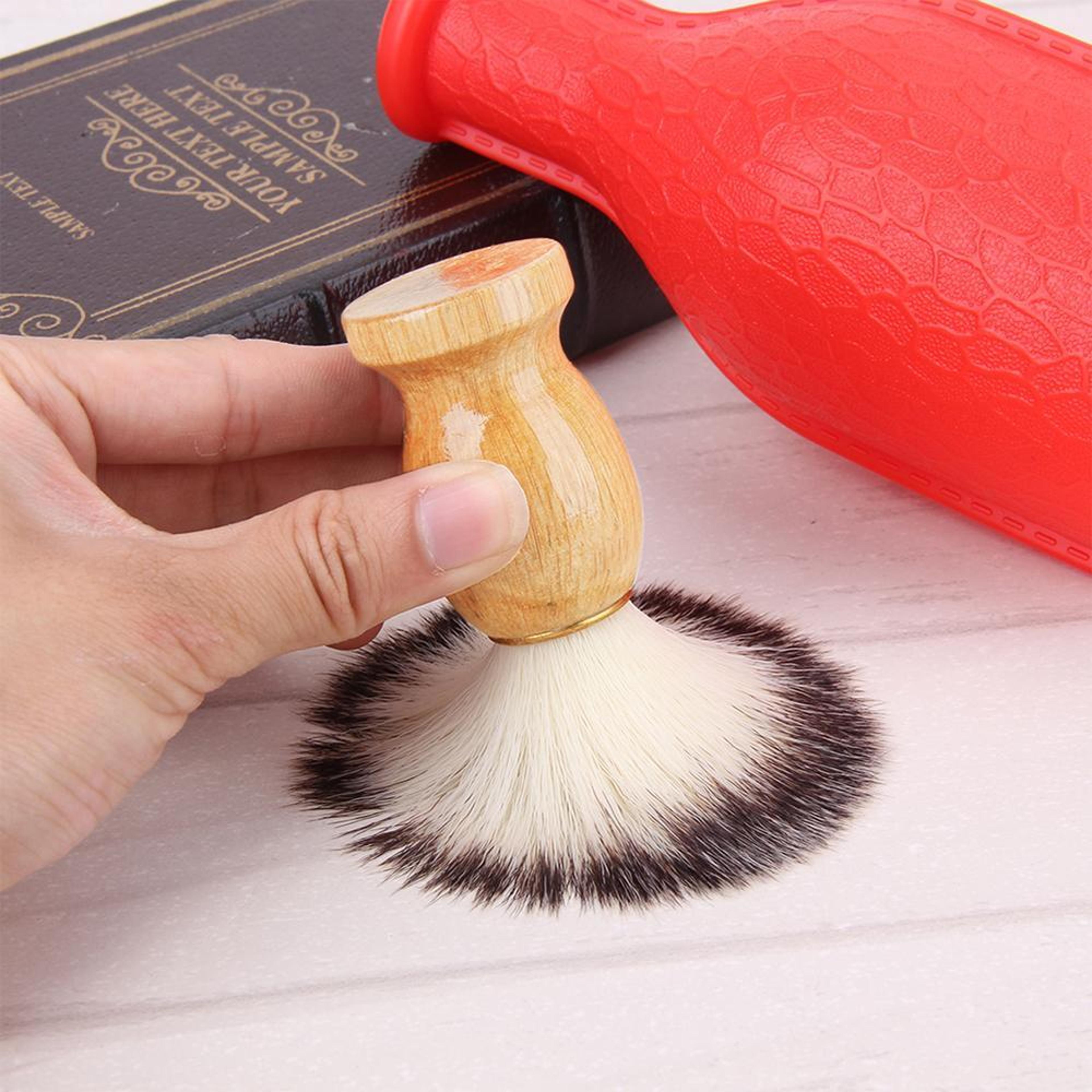 premium badger hair shaving brush with wooden handle for smooth beard grooming