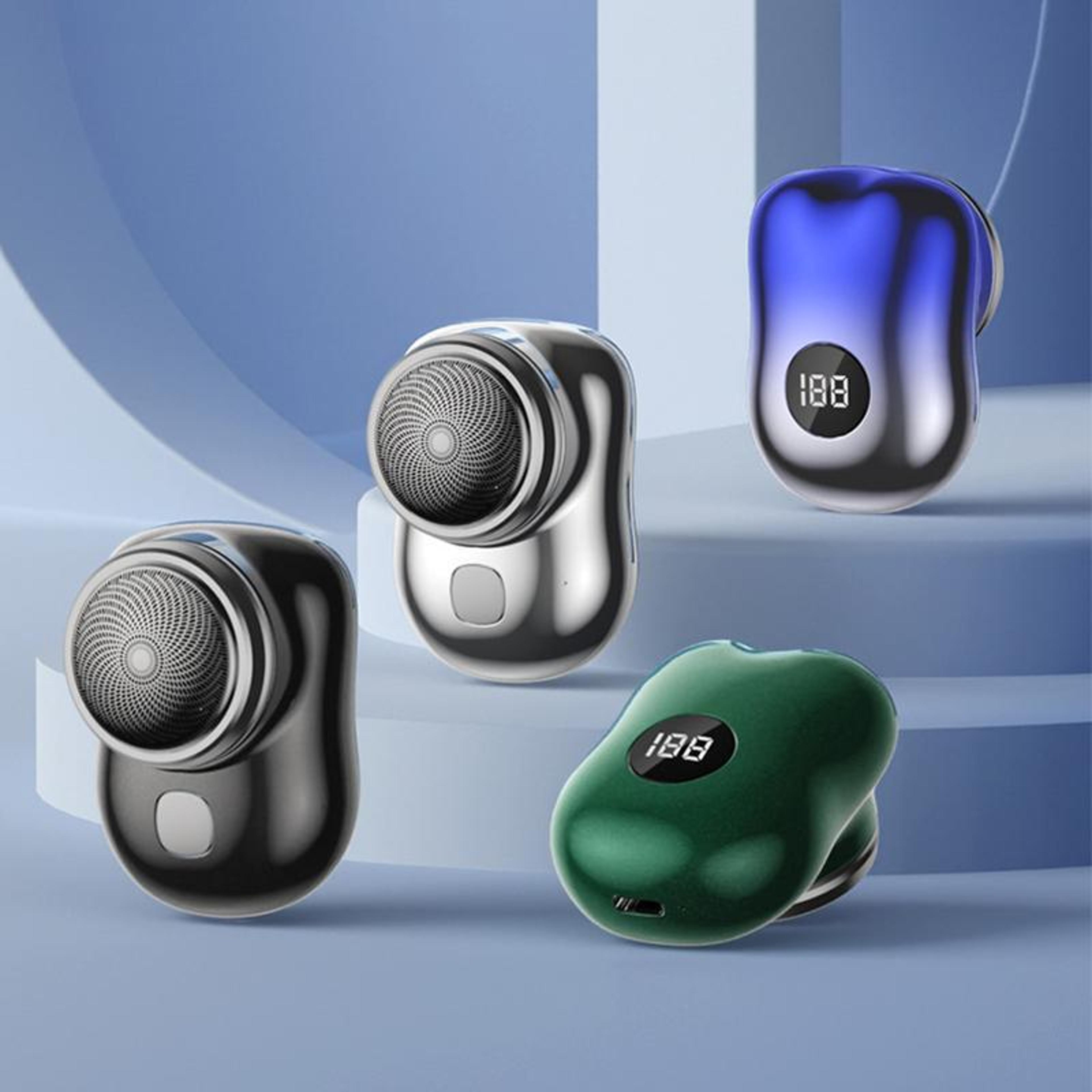 portable 6 blade electric shaver with led display usb c fast charge for travel grooming
