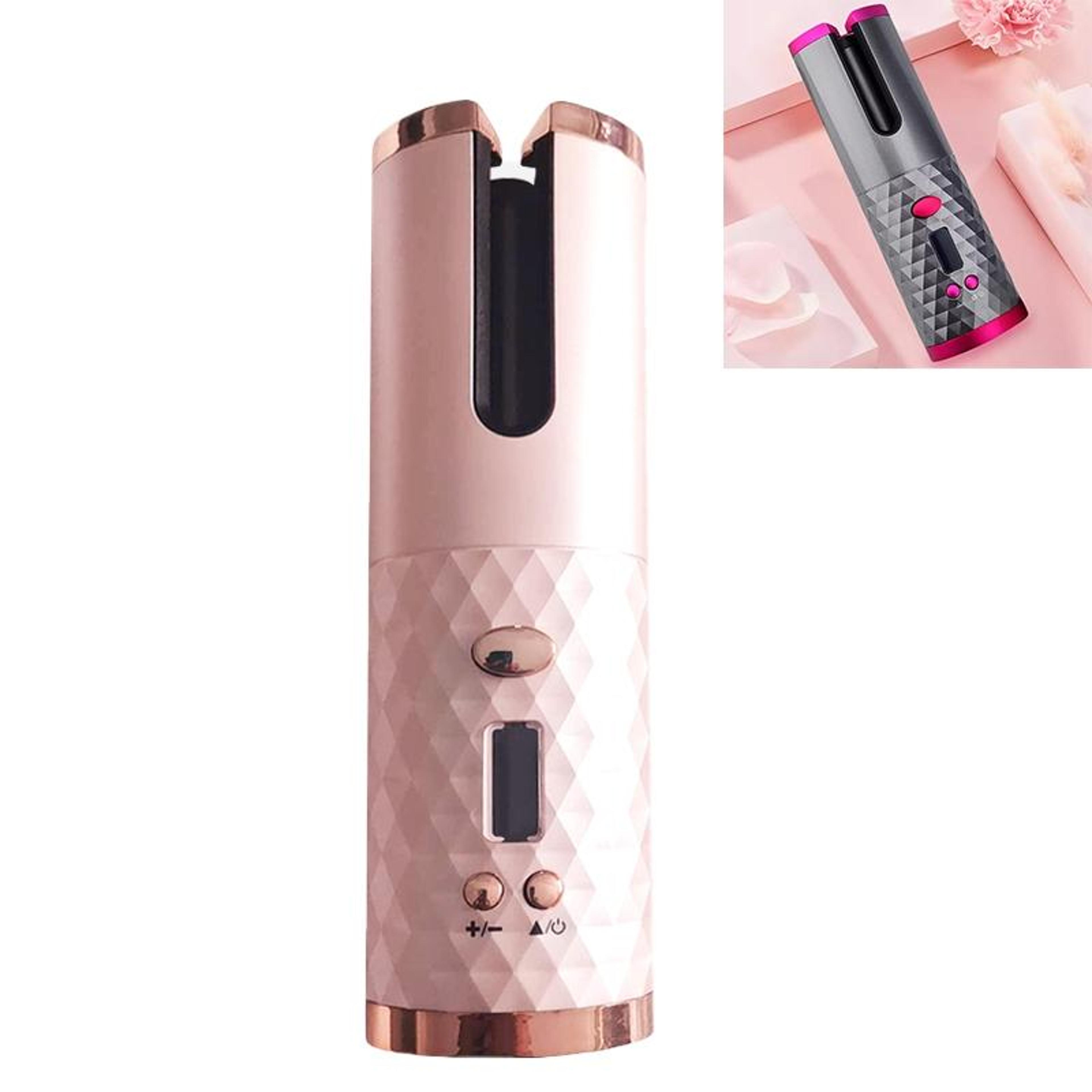 wireless automatic hair curler usb rechargeable portable curling iron with lcd display