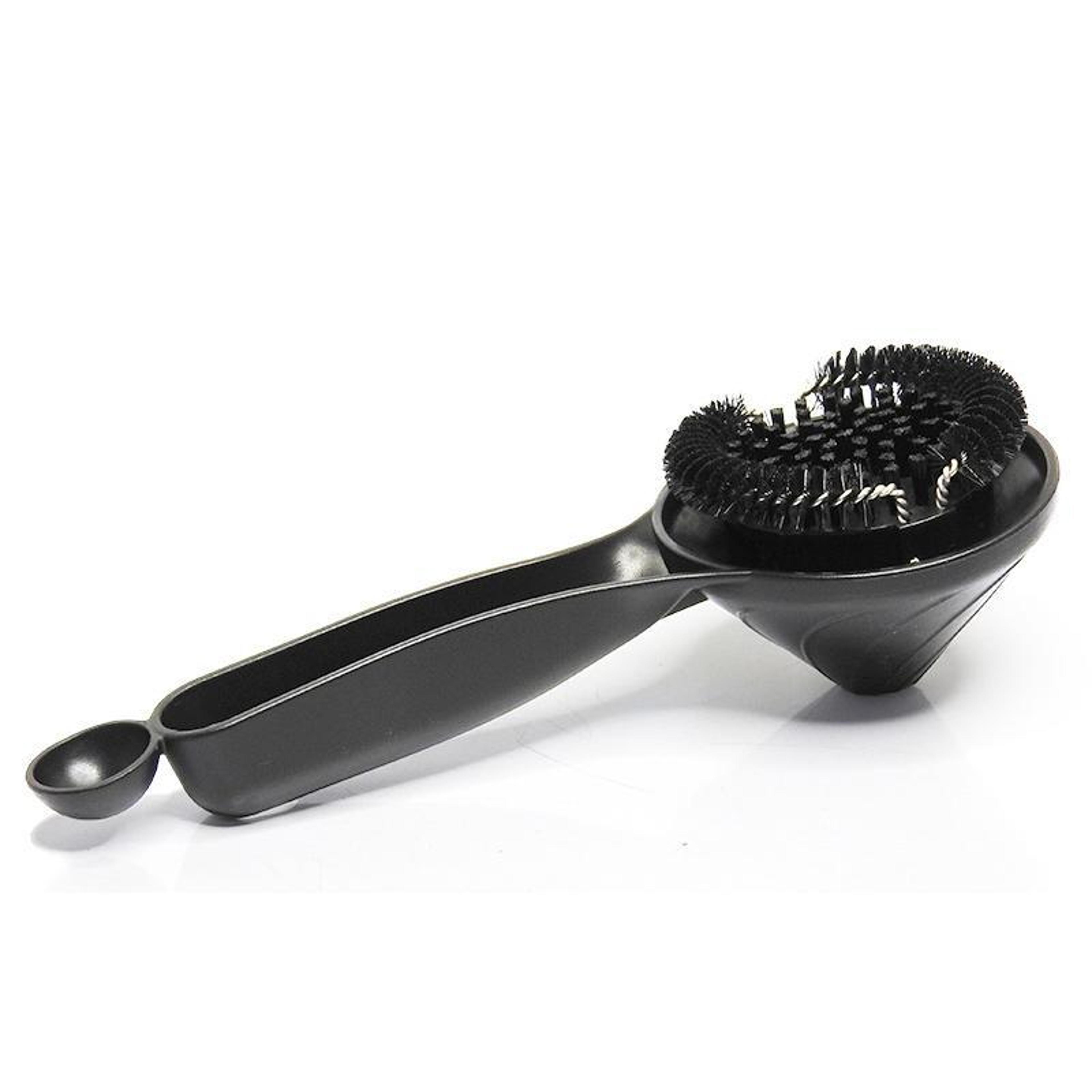 espresso group head cleaning brush with funnel design nylon bristles for portafilter care