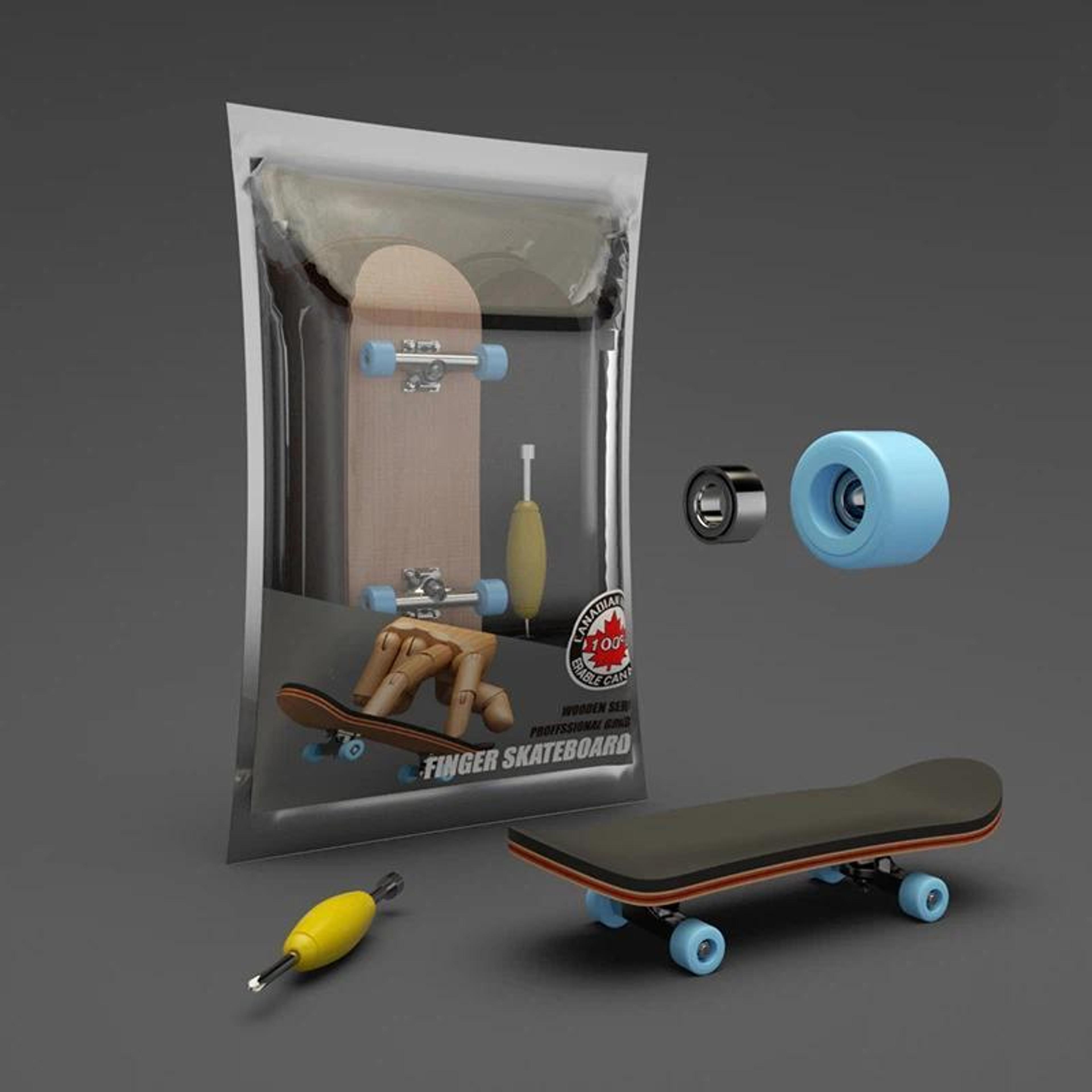 5 layer maple finger skateboard with bearings smooth ride mini trick board toy