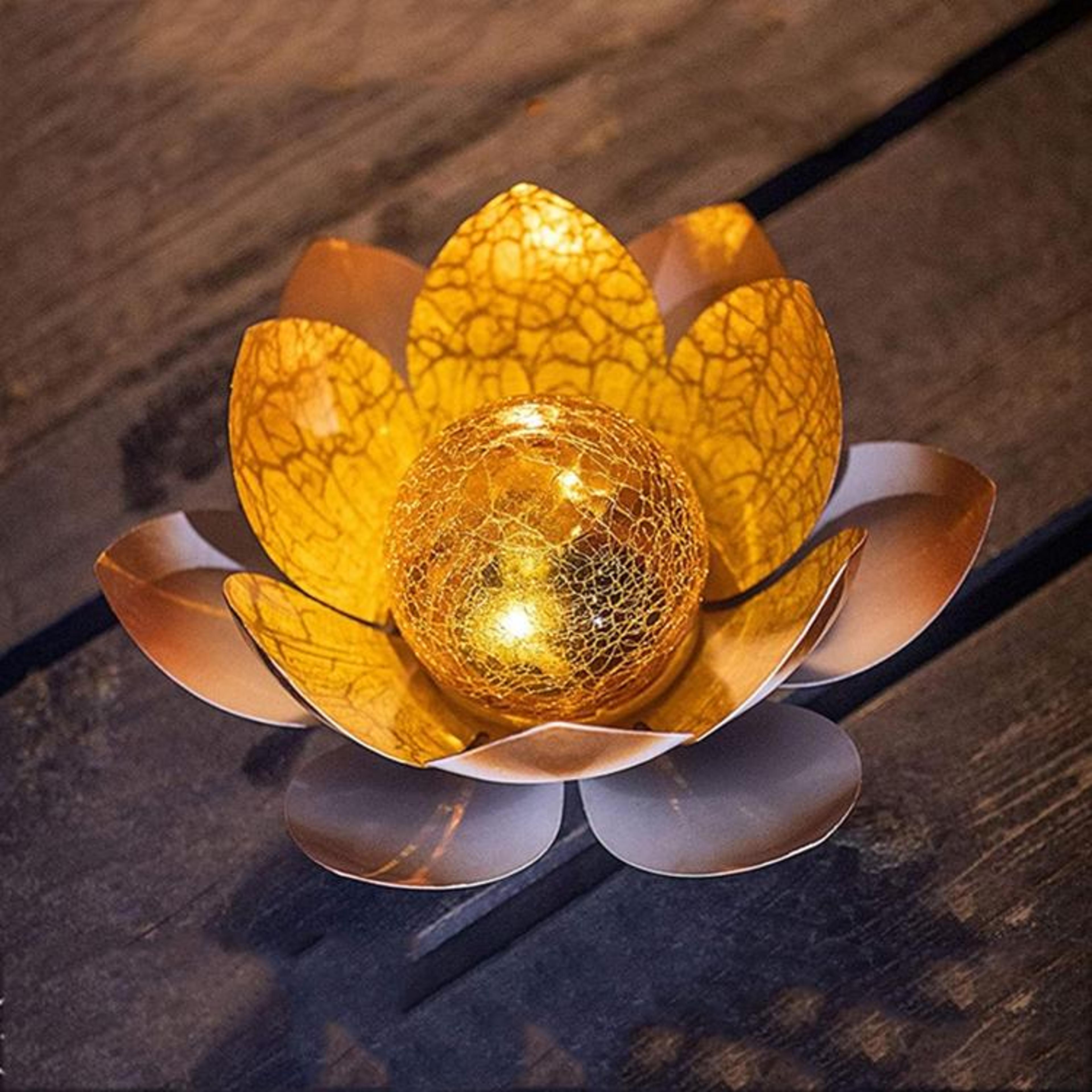 solar lotus garden light waterproof led courtyard lamp for outdoor patio decor