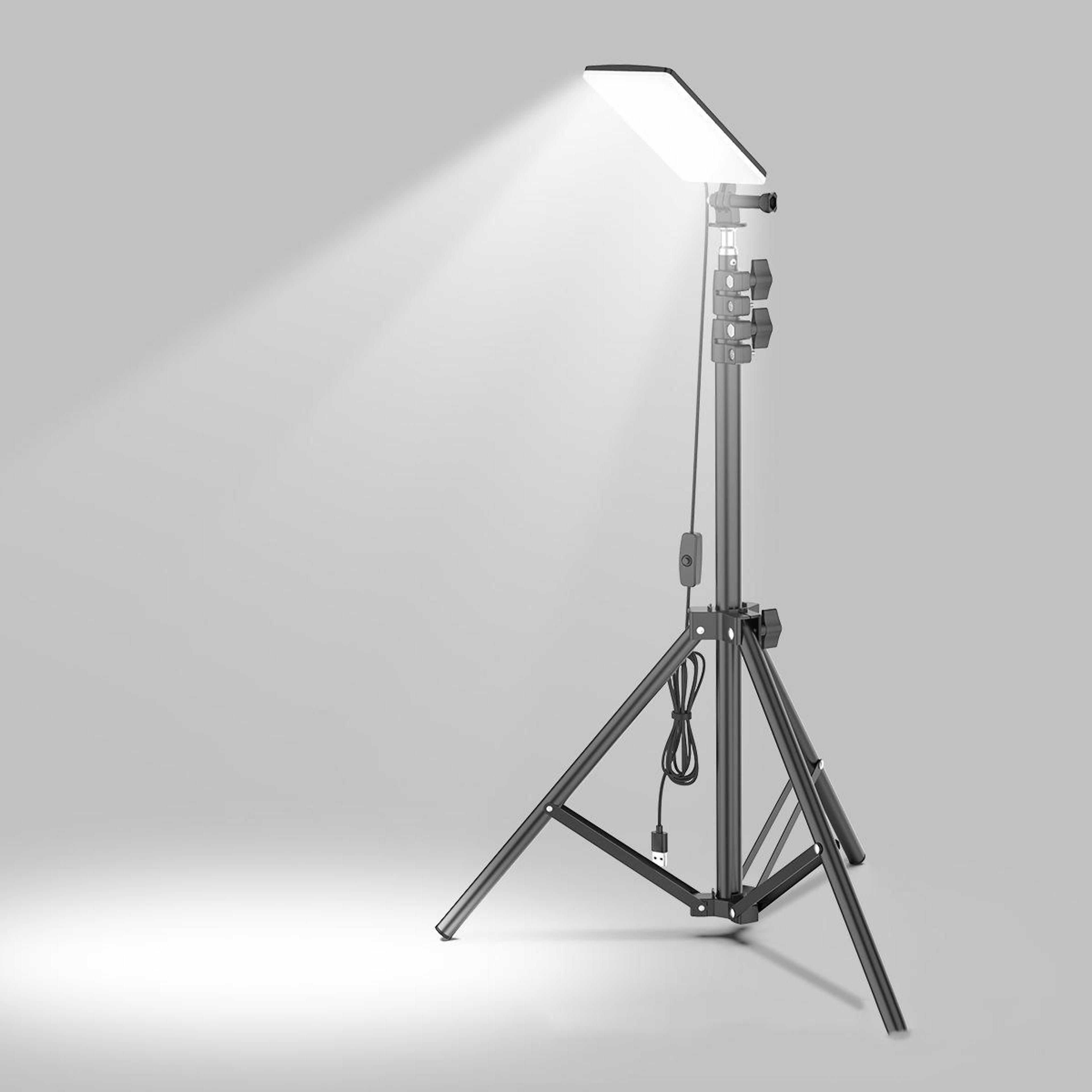 portable camping light with adjustable tripod stand usb powered led work lamp