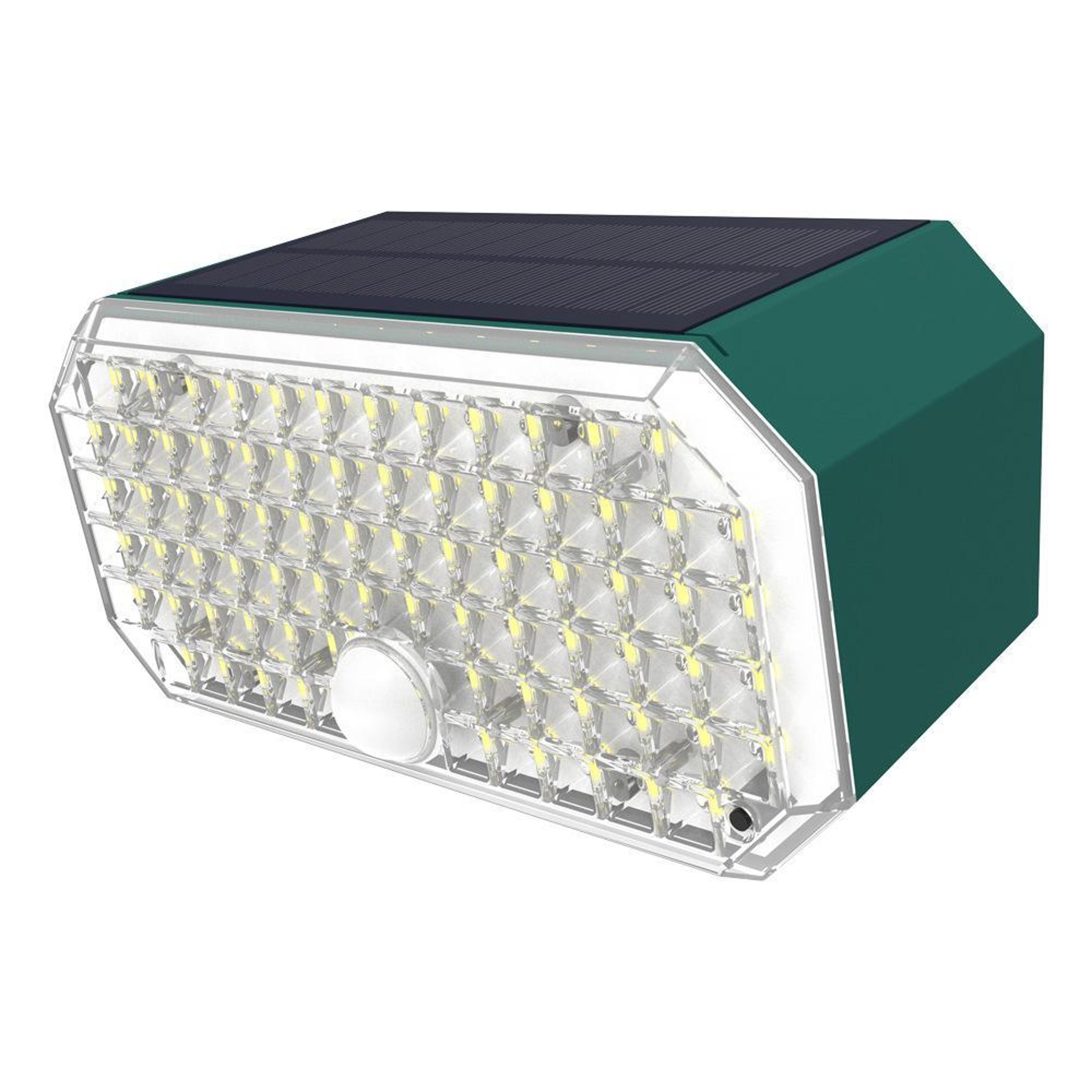 solar motion sensor wall light with dual color leds & ip65 waterproof protection