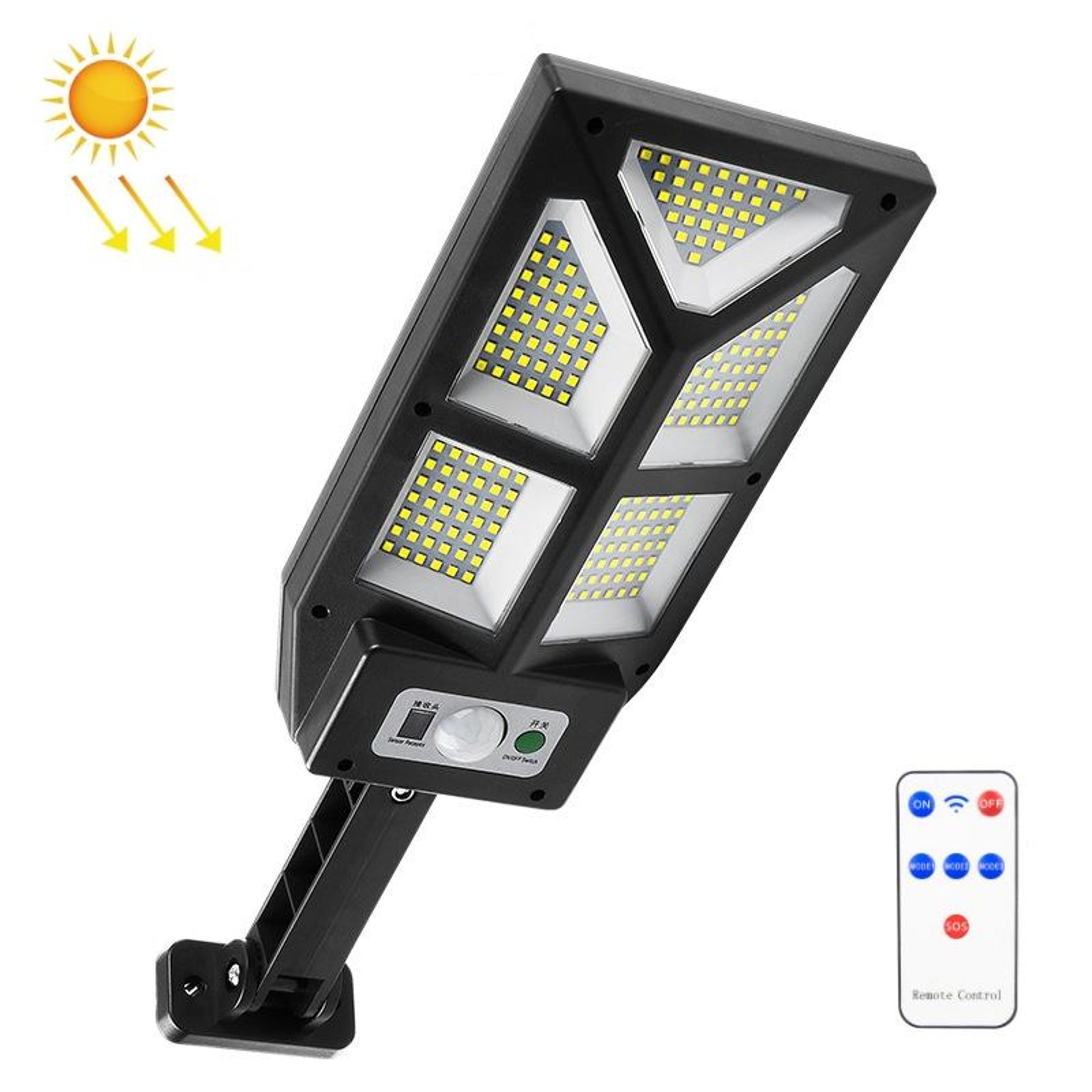 solar motion sensor wall light with 196 led waterproof outdoor security lamp