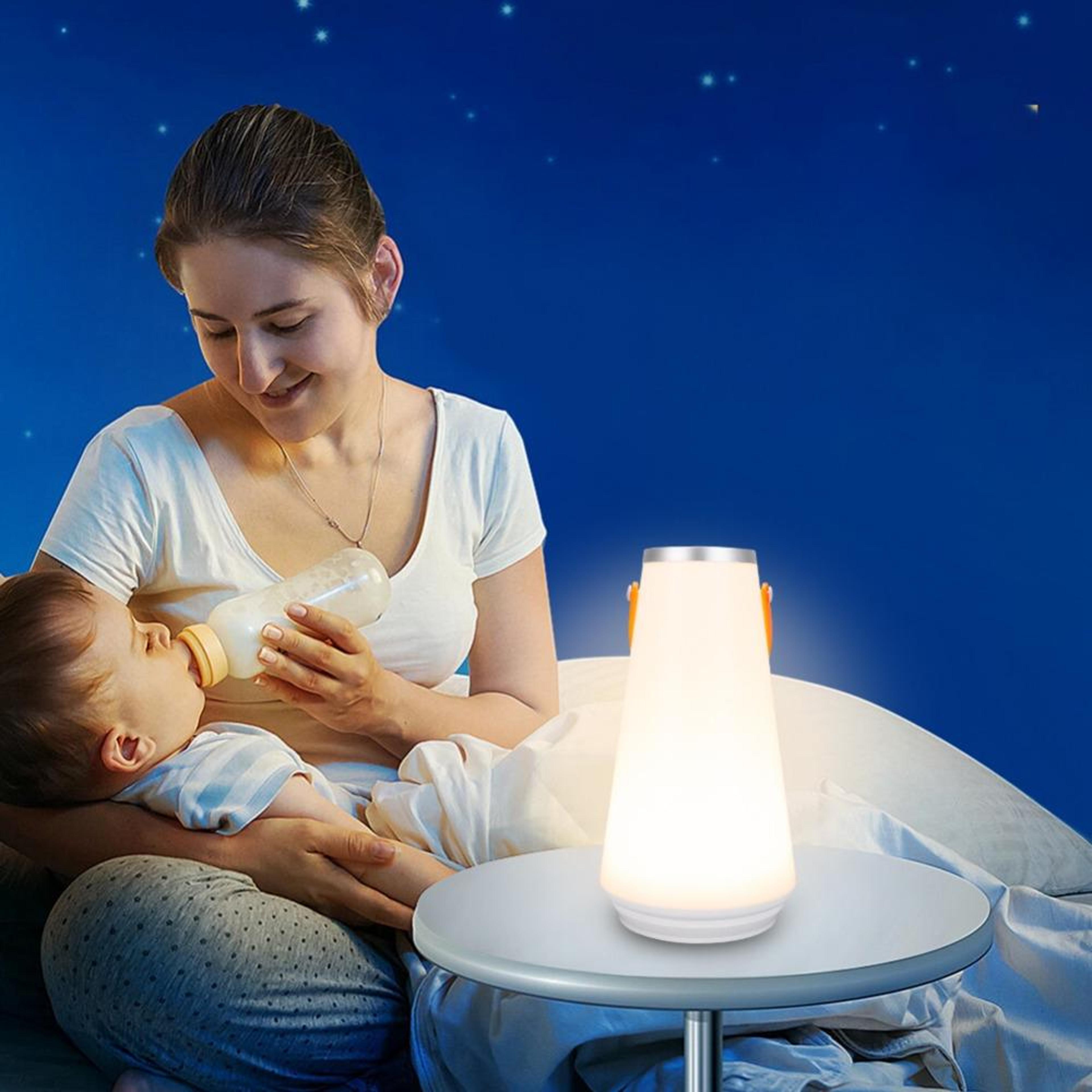 rechargeable led camping lantern table lamp with touch control & portable handle