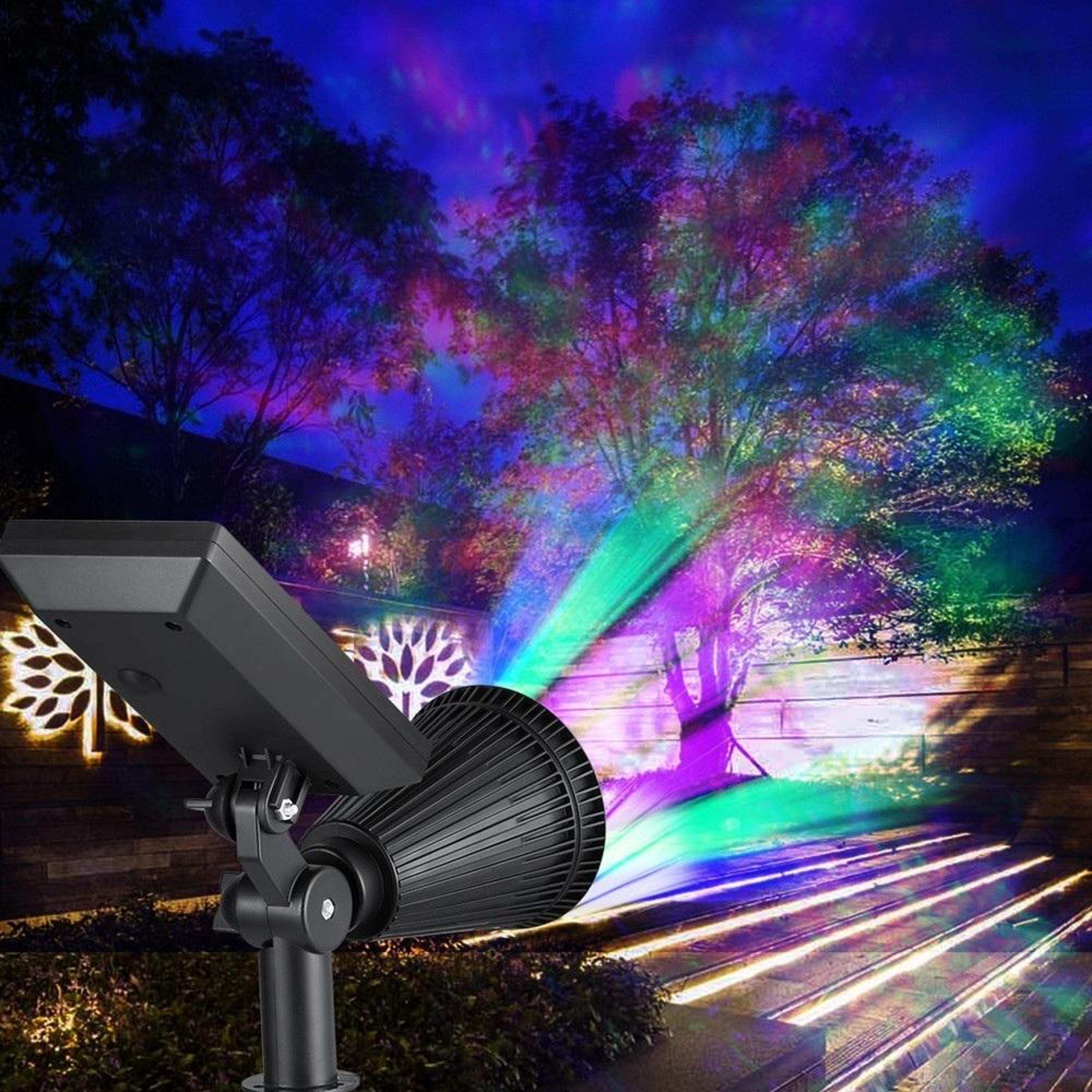 4 led solar spotlight waterproof outdoor wall & landscape security light