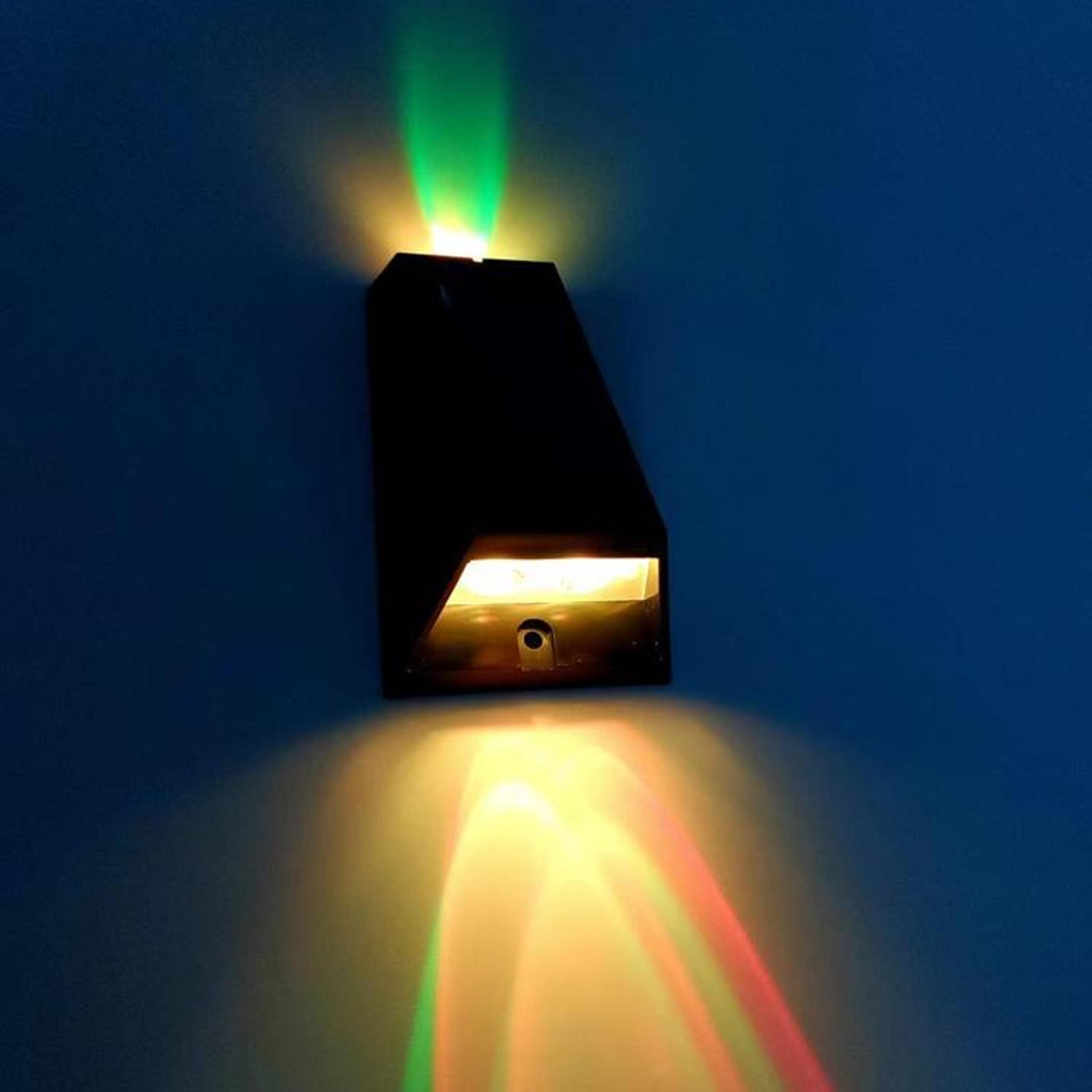 solar wall lights up and down outdoor garden fence lamps