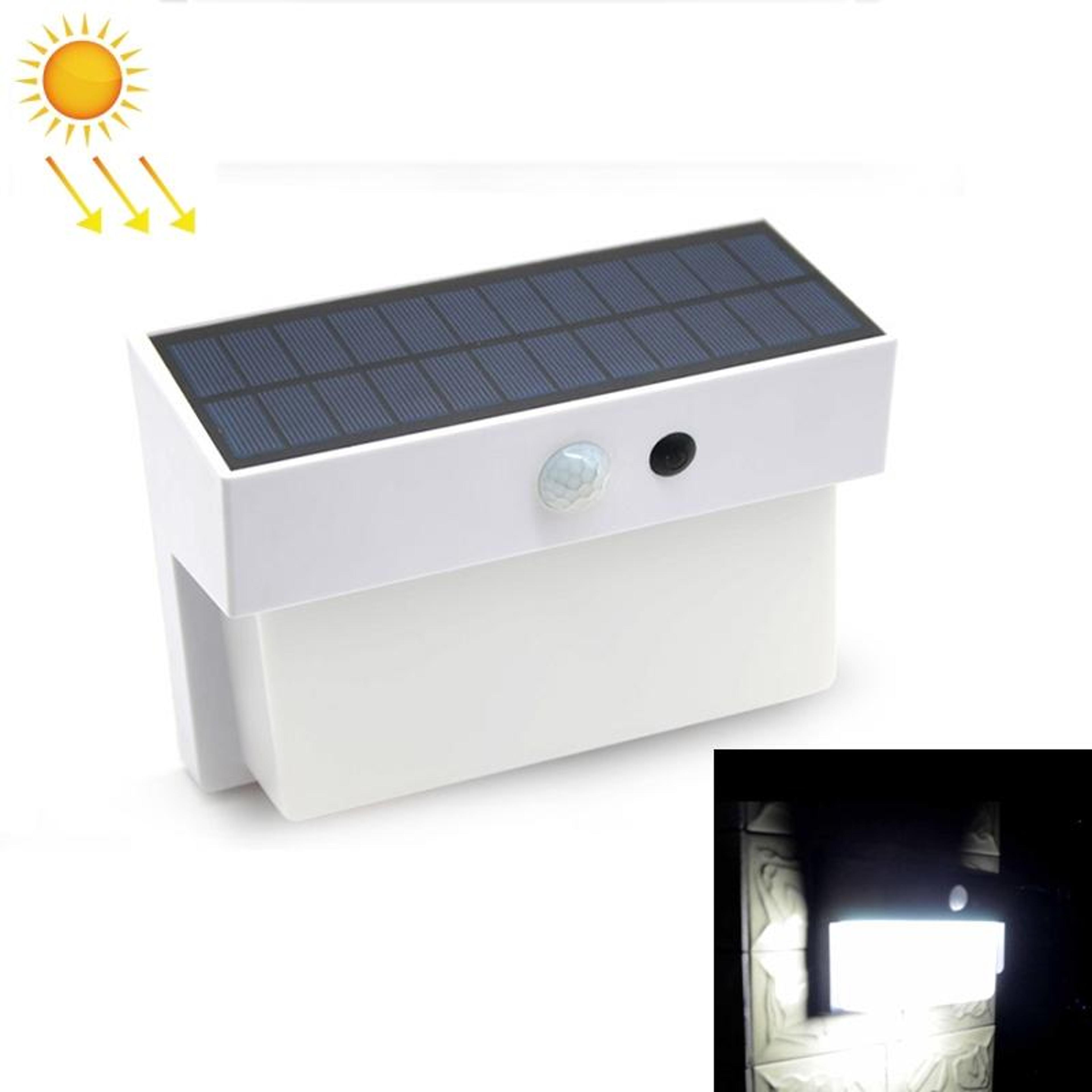 2.5w 50 leds solar landscape light outdoor courtyard light control + radar sensing wall lampwhite