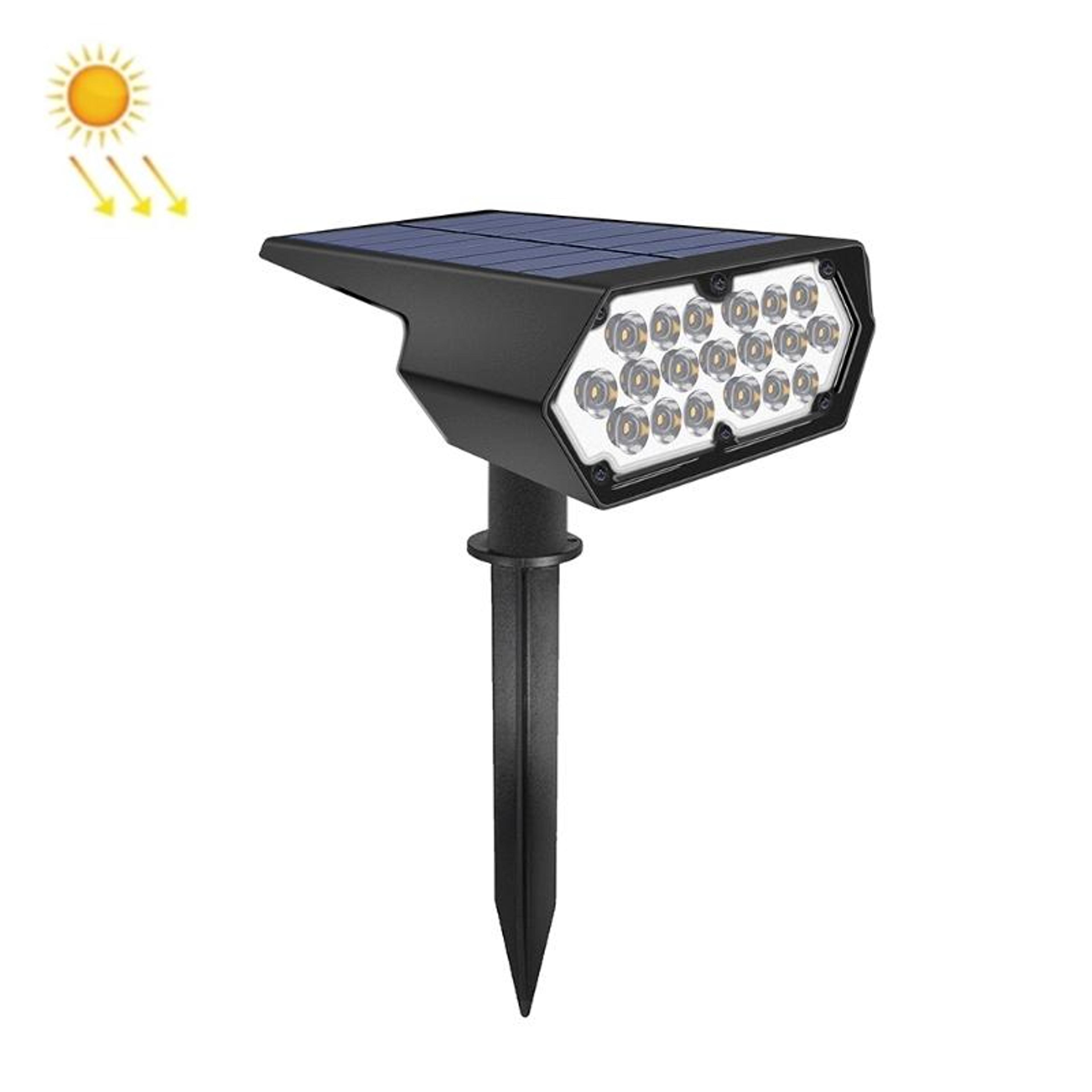 19 led solar garden spotlight ip65 waterproof outdoor landscape wall light