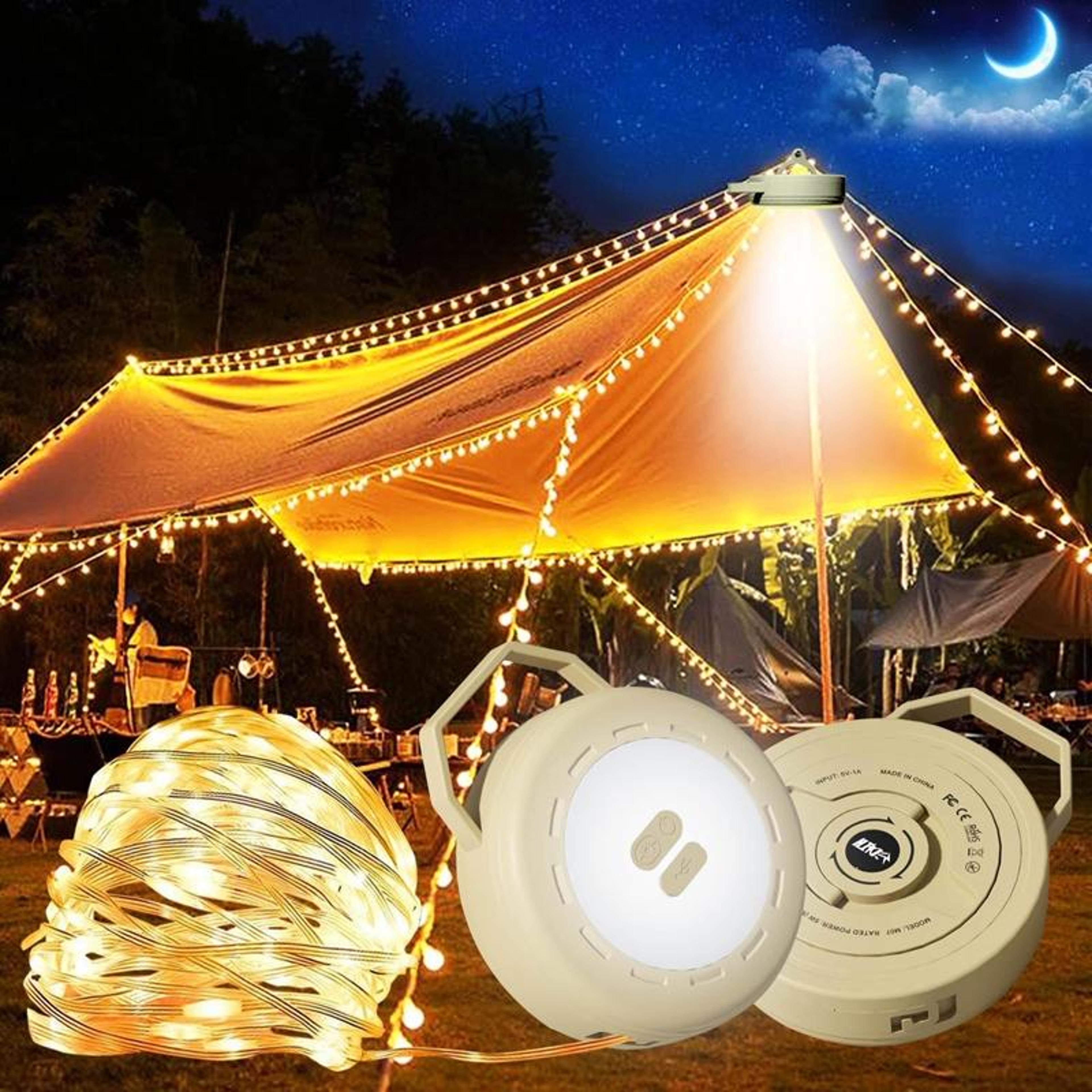 lumatrail led camping string lights rechargeable tent lantern