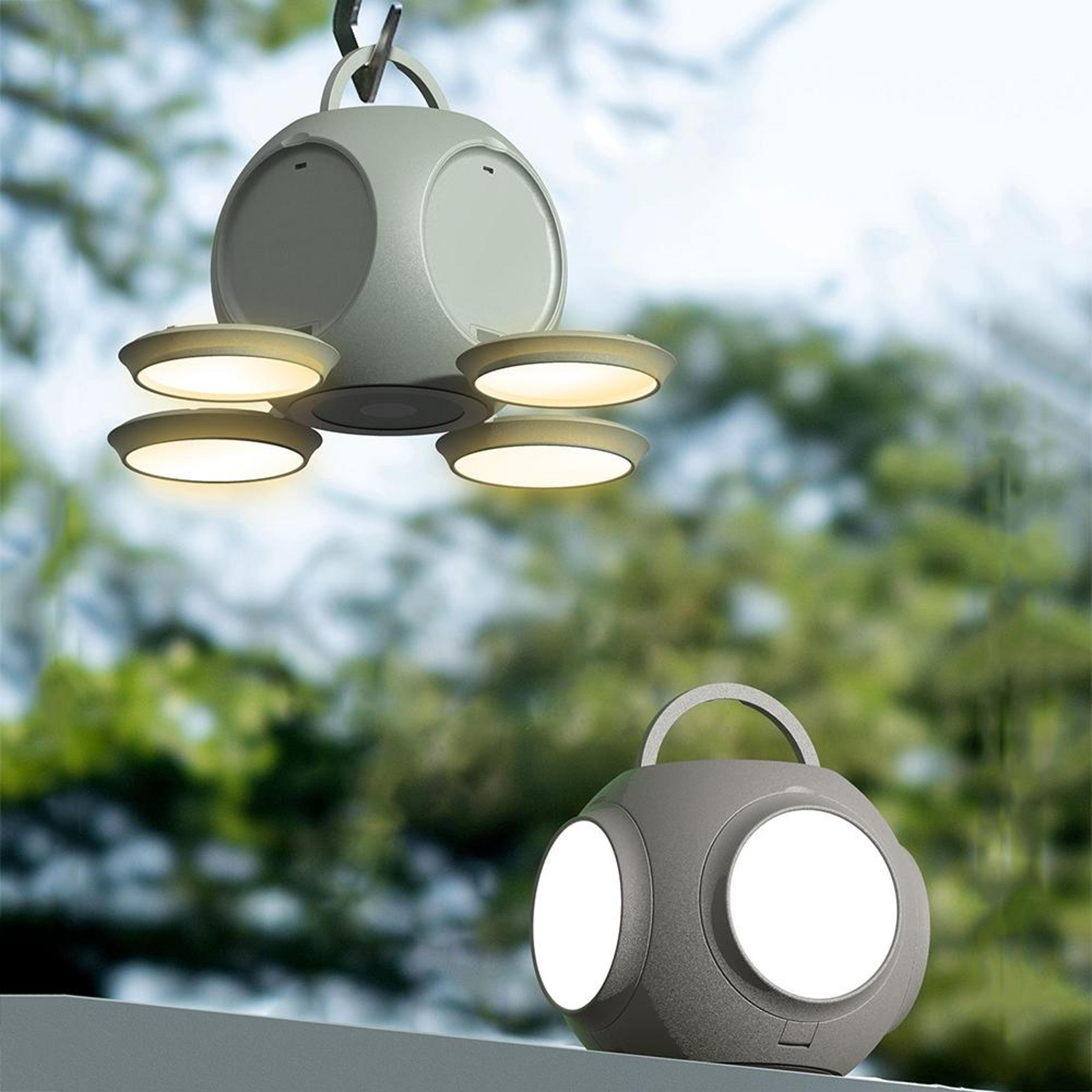 portable camping lantern & flashlight with 10000mah power bank and foldable ambient light