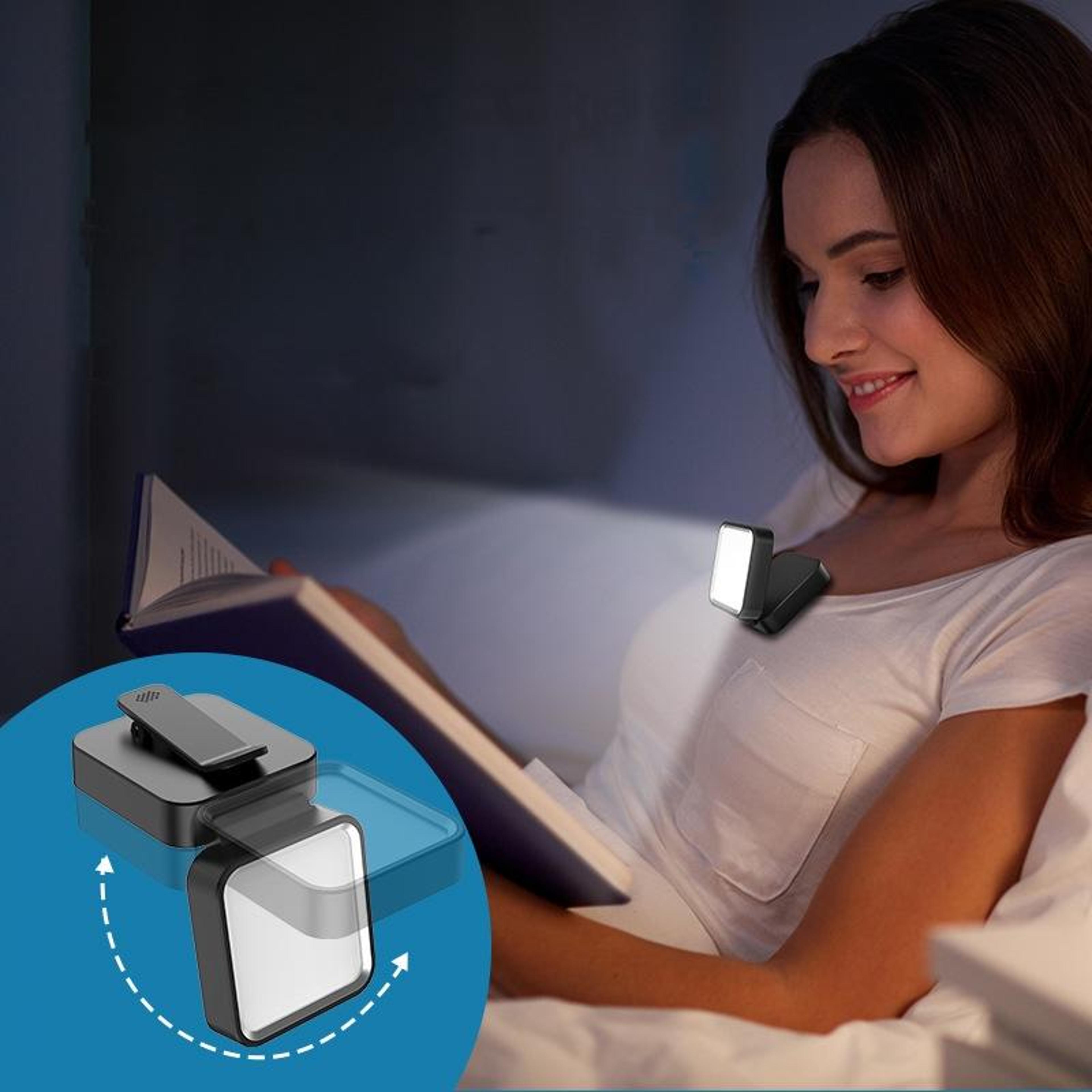 rechargeable clip on reading light for camping, cycling & night fishing
