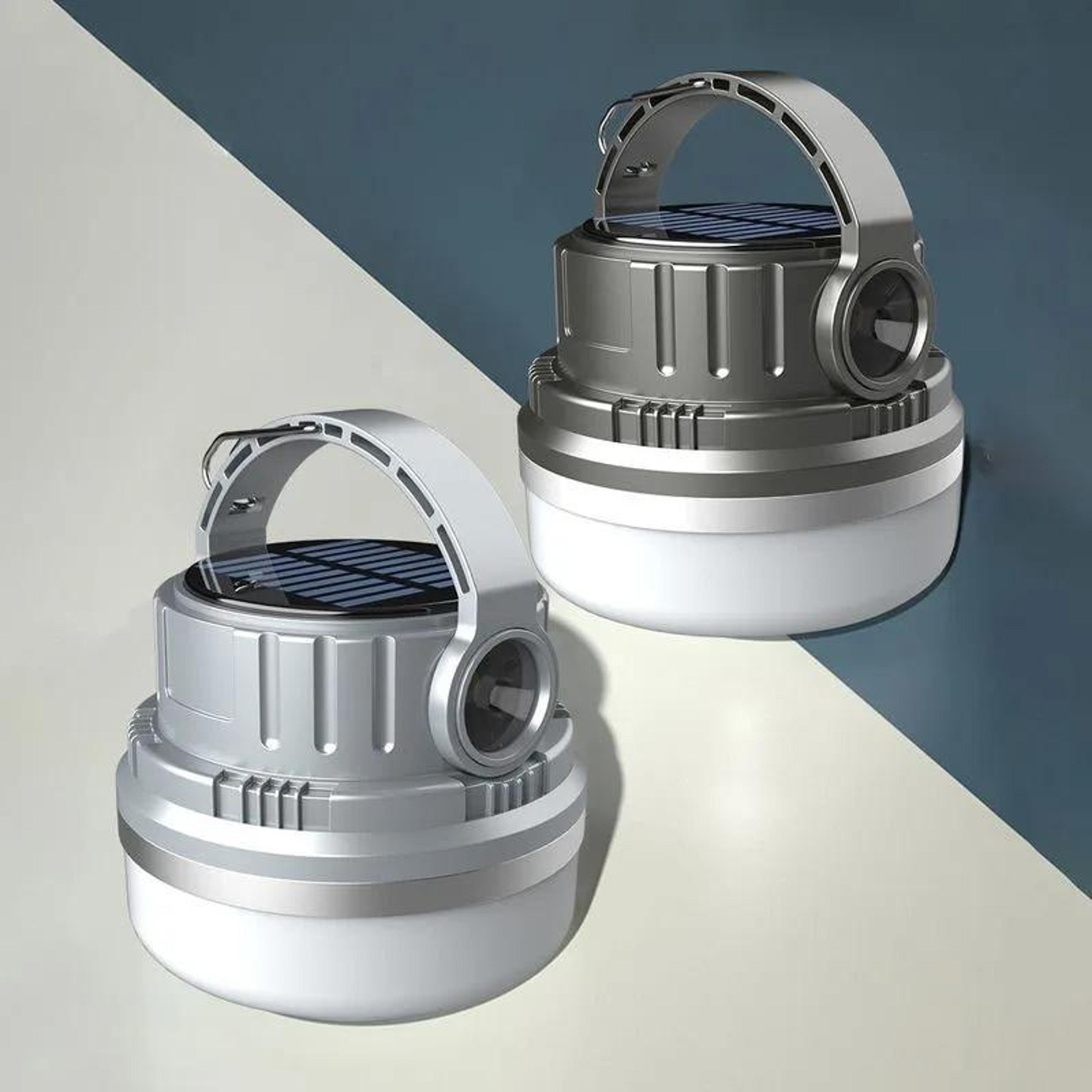 solar camping lantern with portable power bank vintage led tent light