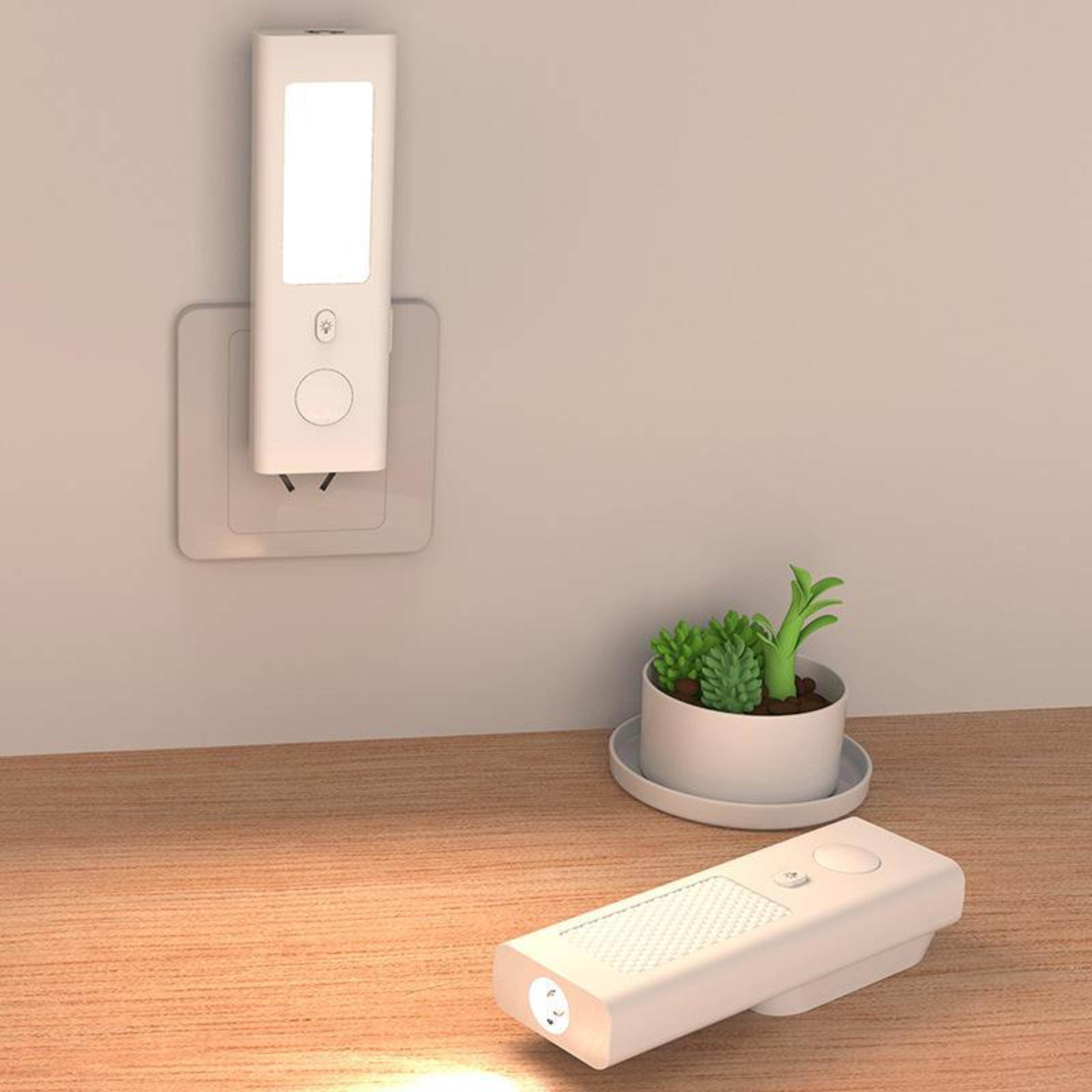 smart motion sensor night light rechargeable led plug in flashlight