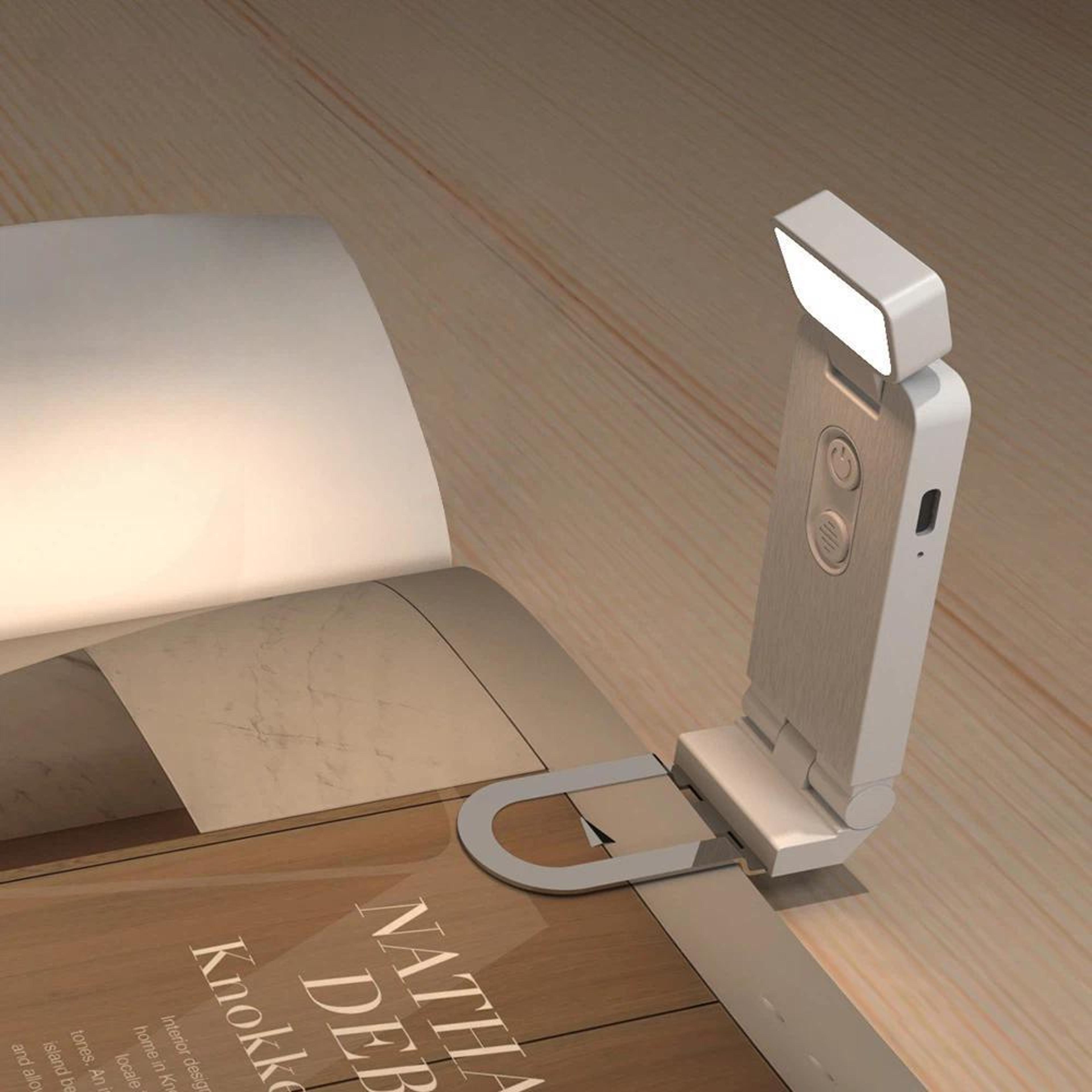 portable usb bookmark reading lamp clip on led book light with eye protection & adjustable brightness