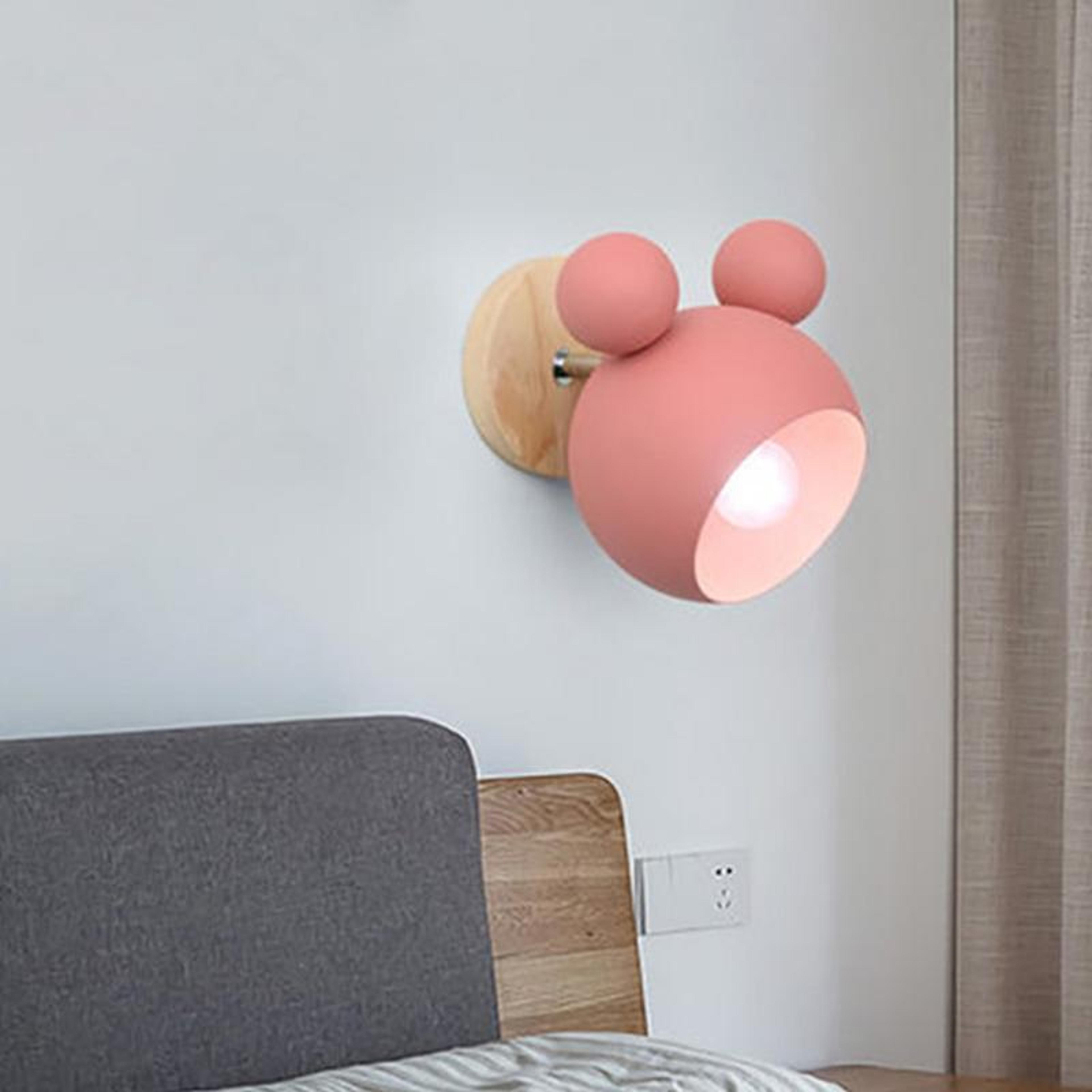 nordic cartoon wall lamp adjustable led bedside light for kids bedroom & hallway