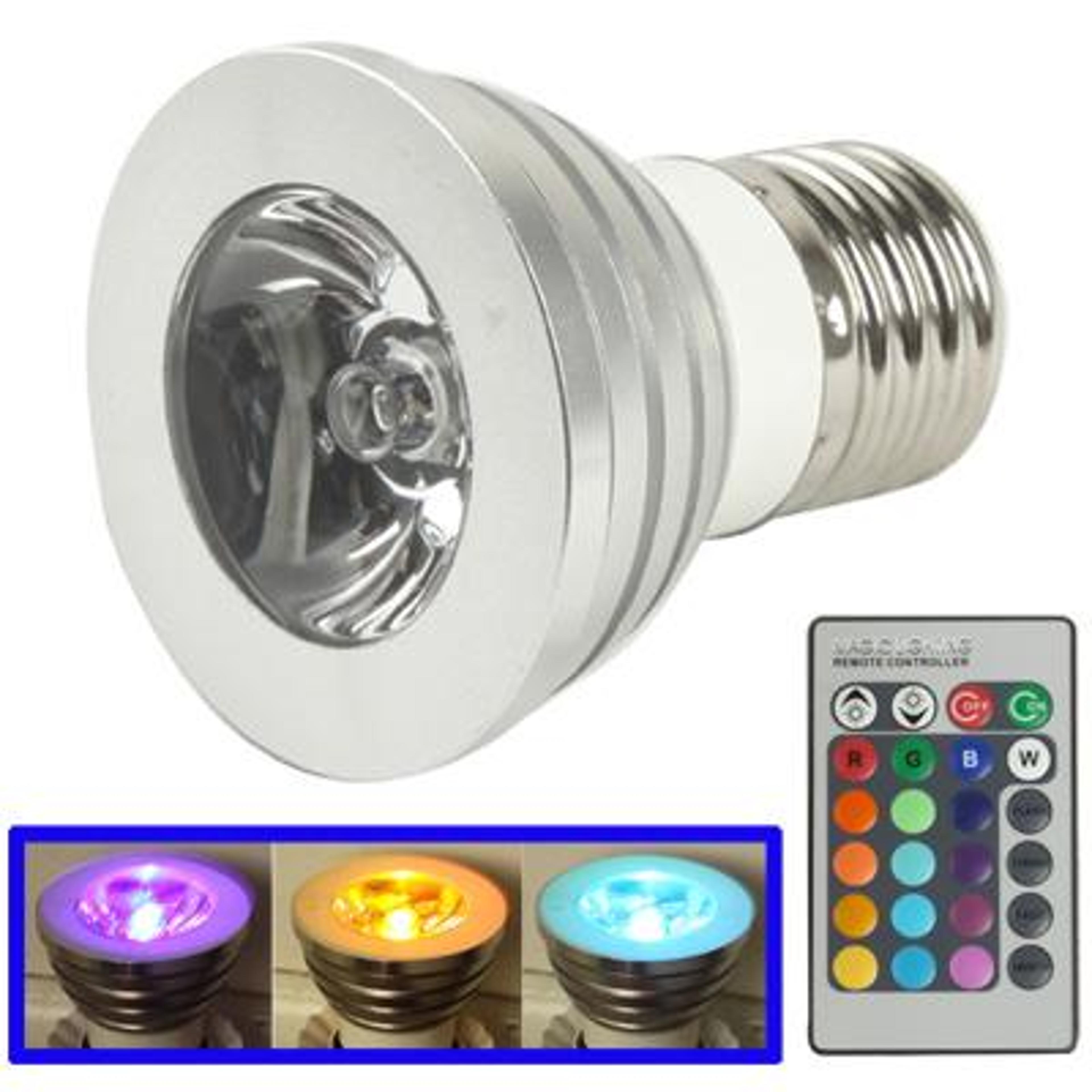 smartglow rgb led light bulb with remote control 16 color e27 mood lighting lamp