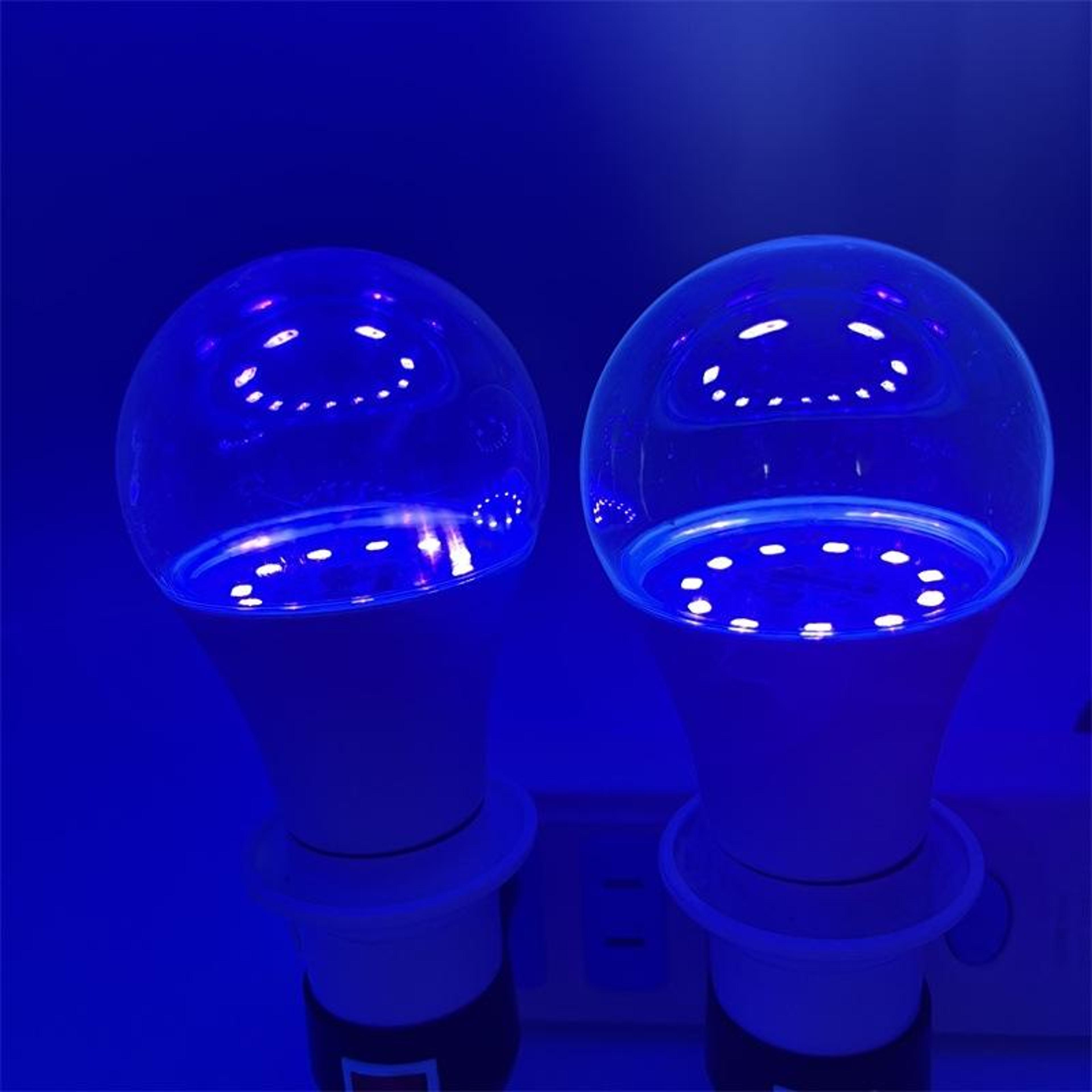 glowwave uv black light bulbs e27 9w purple led party & fluorescent effect lights
