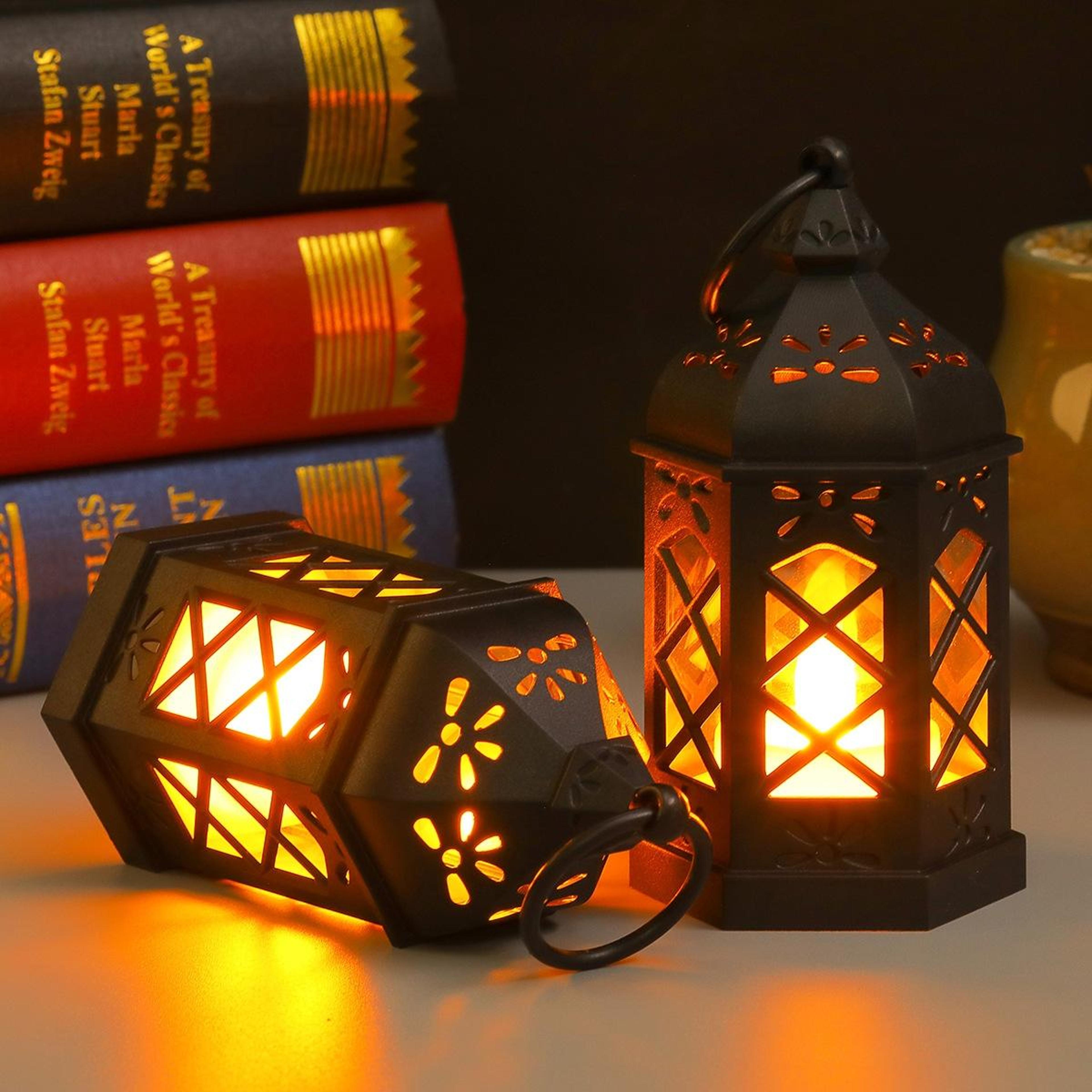 vintage led candle lantern battery operated warm white decorative lamp