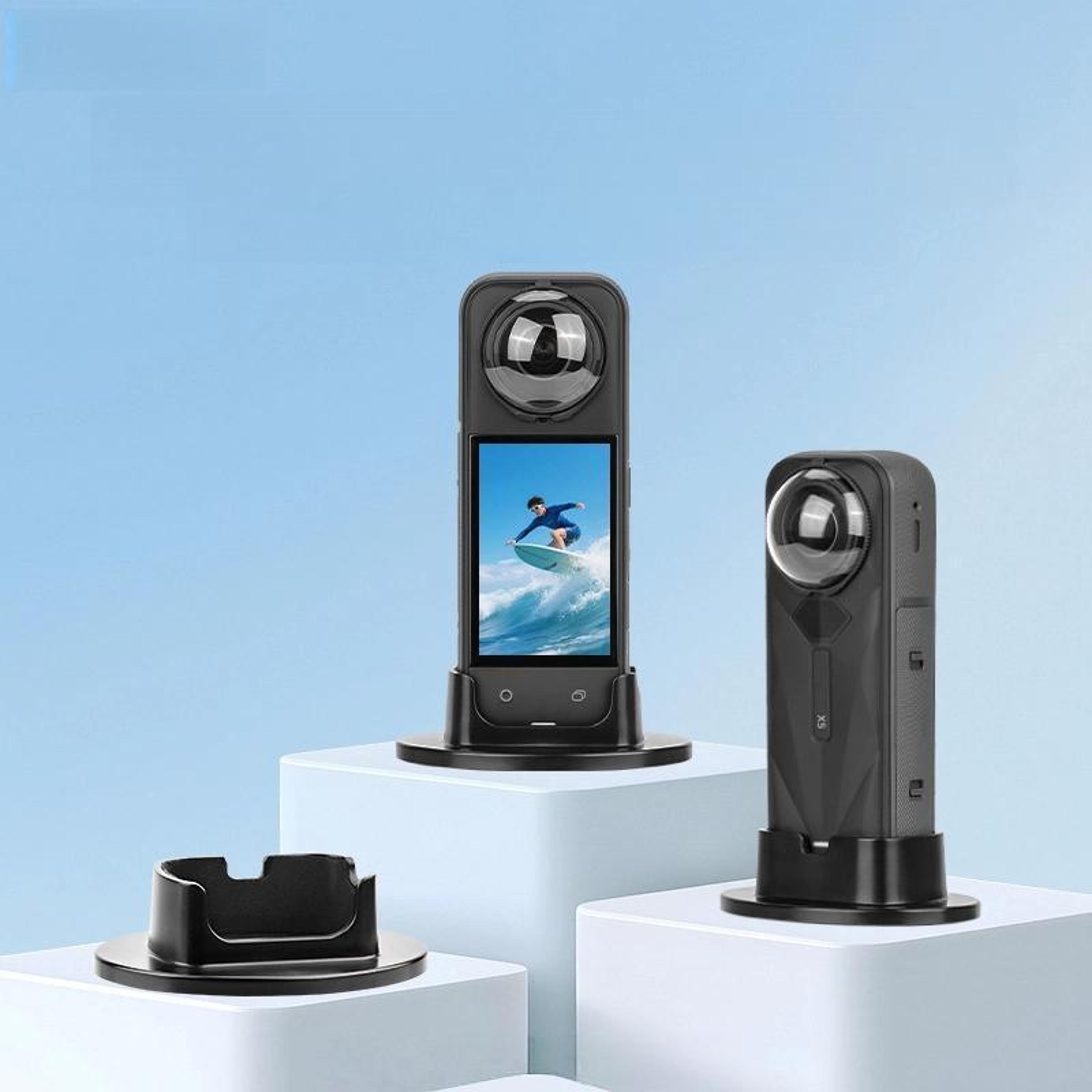 insta360 x5 desktop stand with anti-slip base stable camera holder