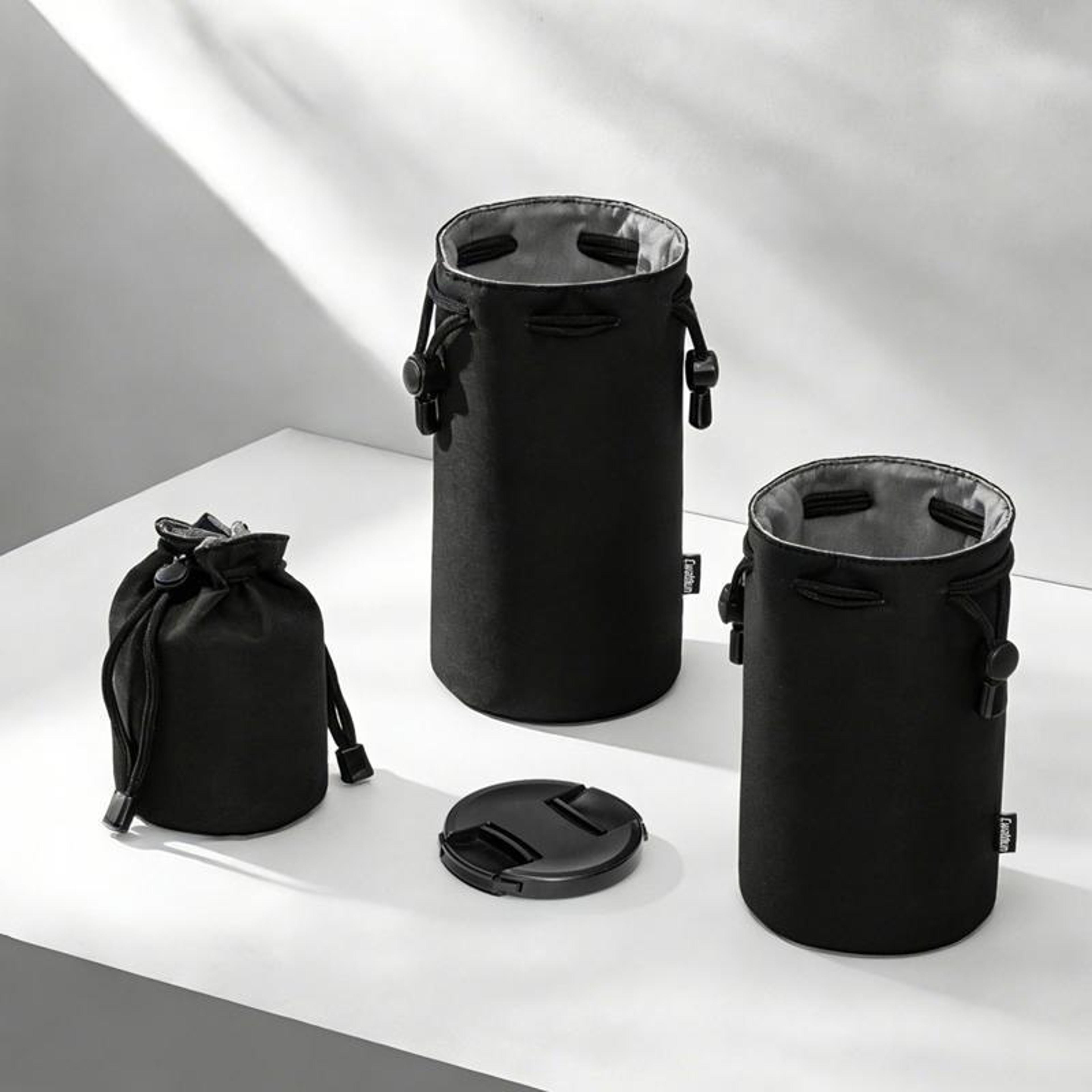 d296 camera lens pouch soft shockproof water-resistant dslr lens case