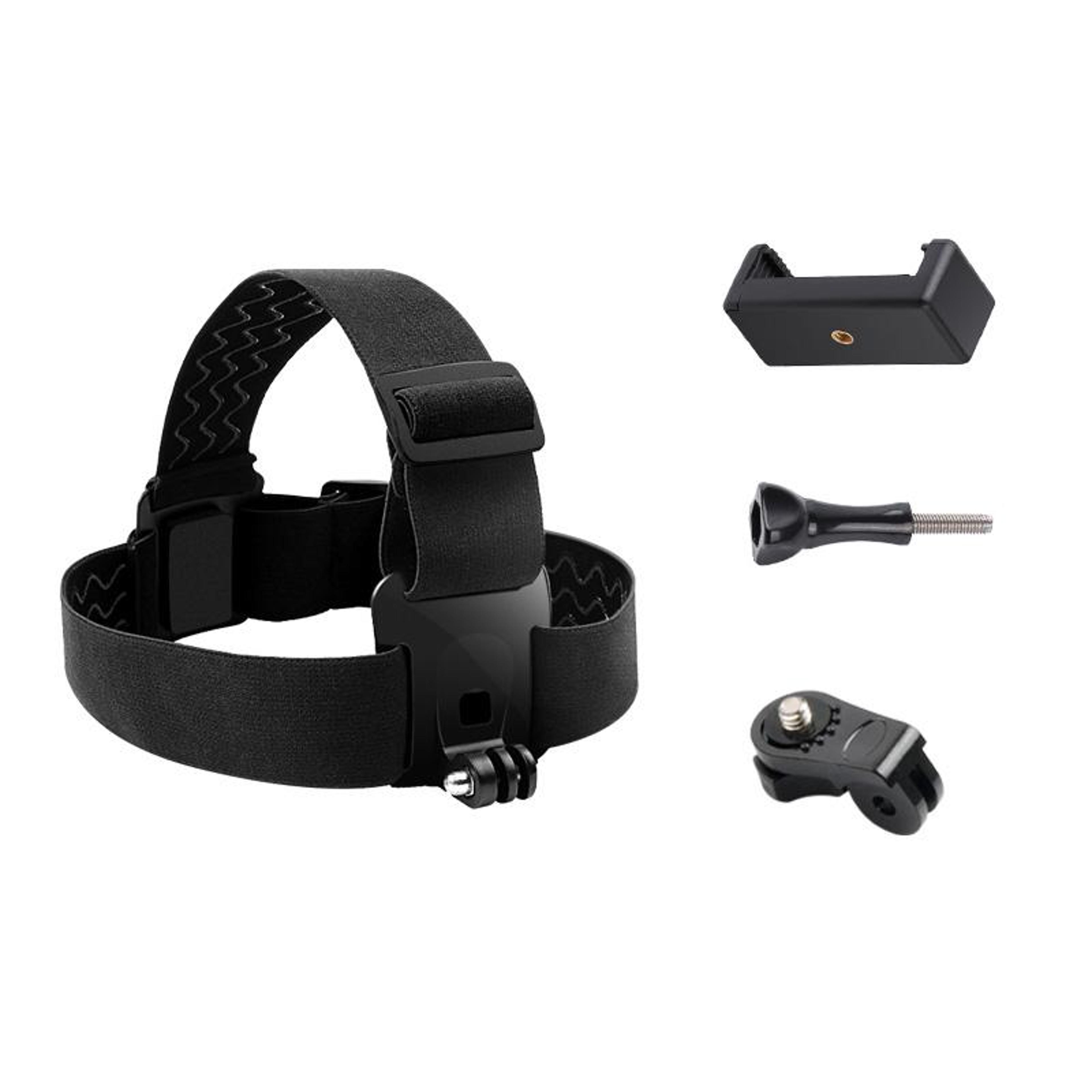 adventuregrip adjustable action camera head strap with phone mount for gopro & smartphones