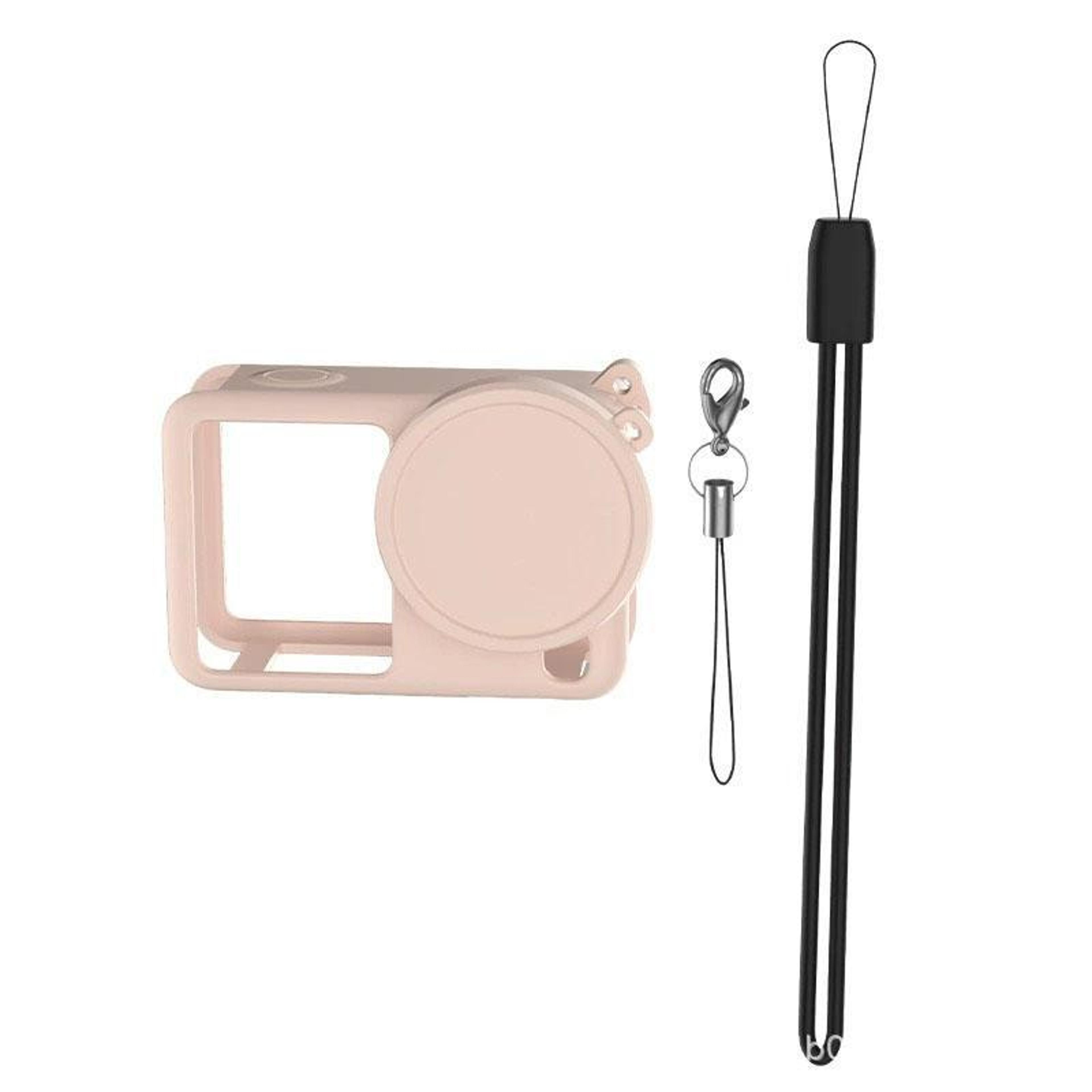 dji action 6 silicone protective cover with lens cap shockproof camera case