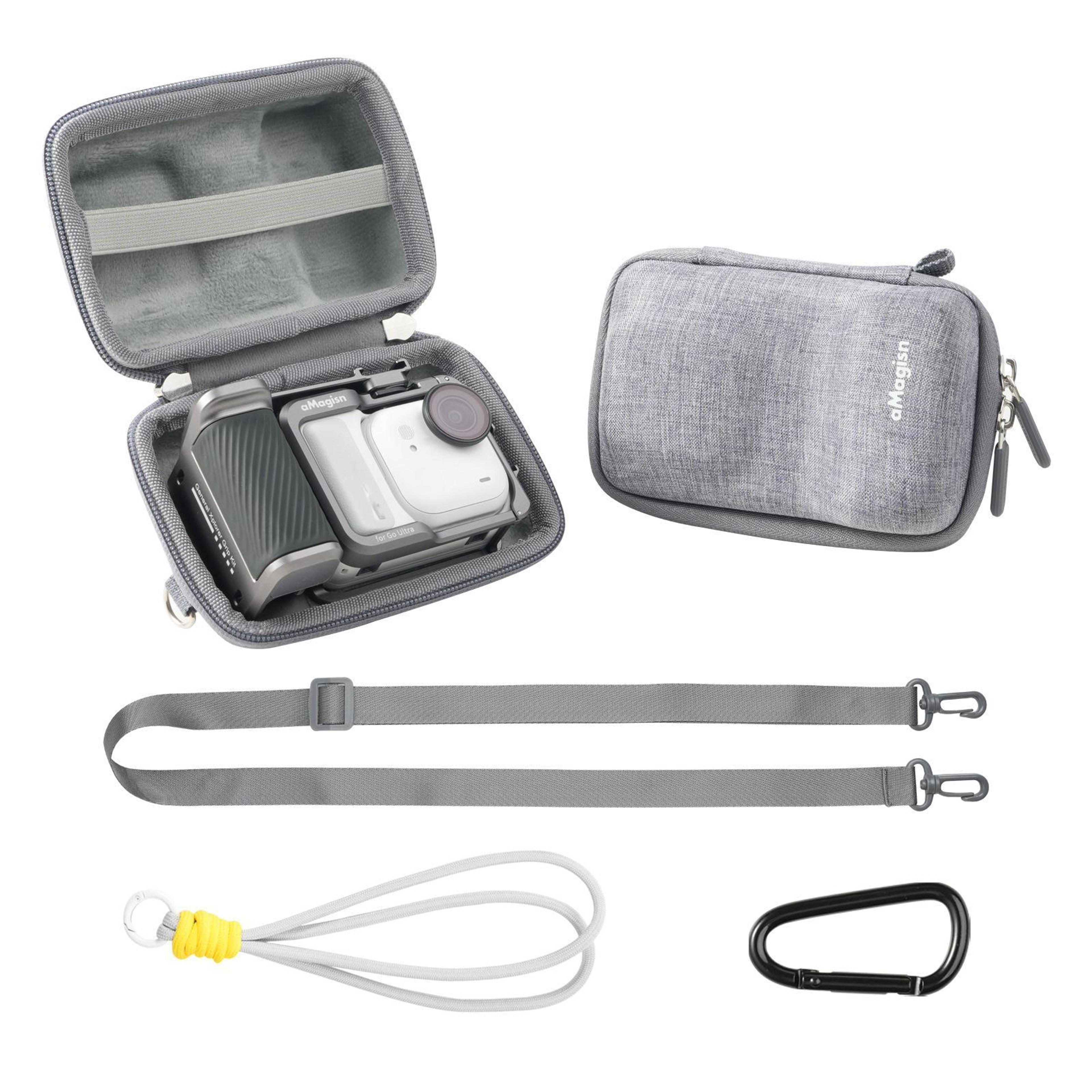 action camera case for gopro dji insta360 with shoulder strap