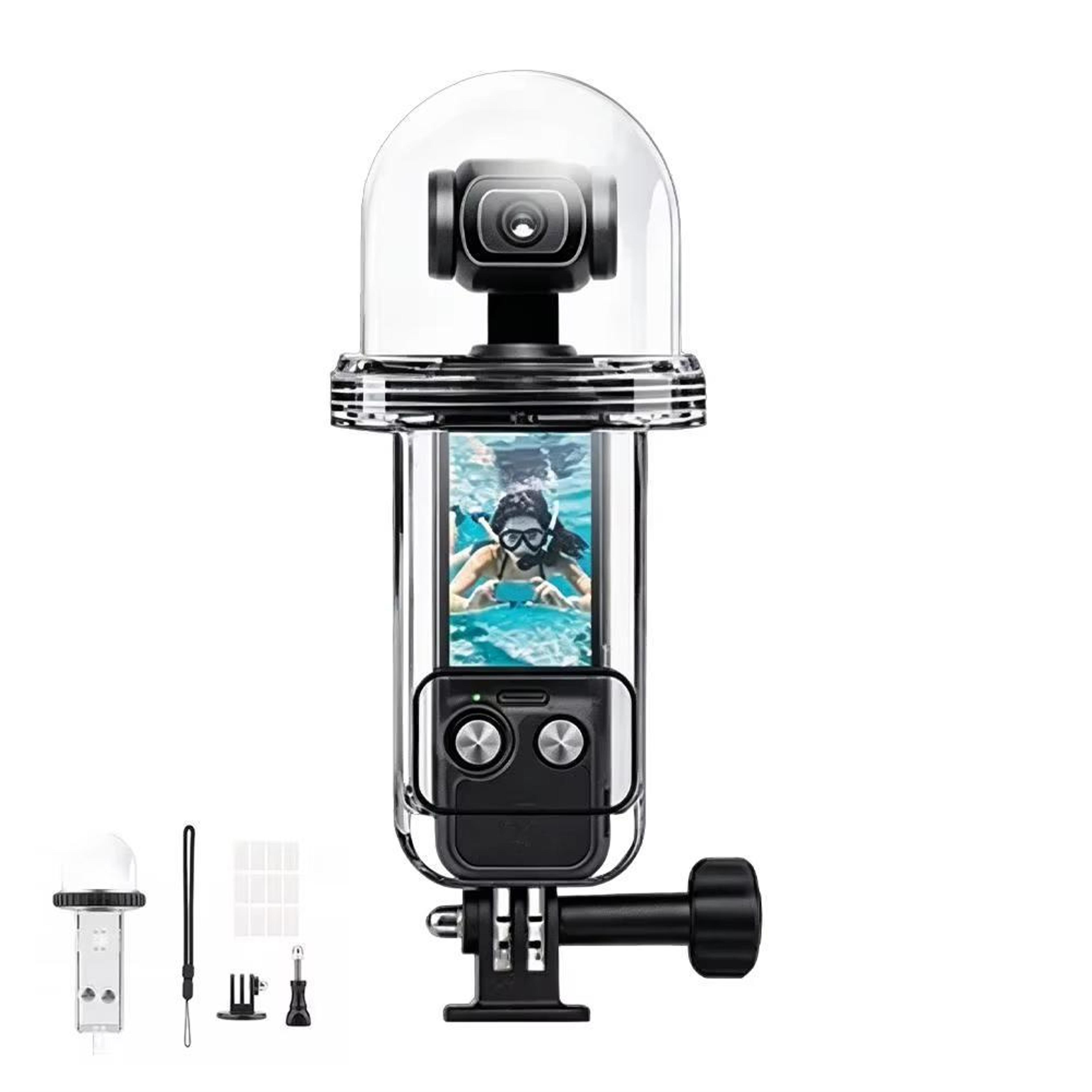 dji osmo pocket 4 60m waterproof diving case with 540° panoramic underwater protection