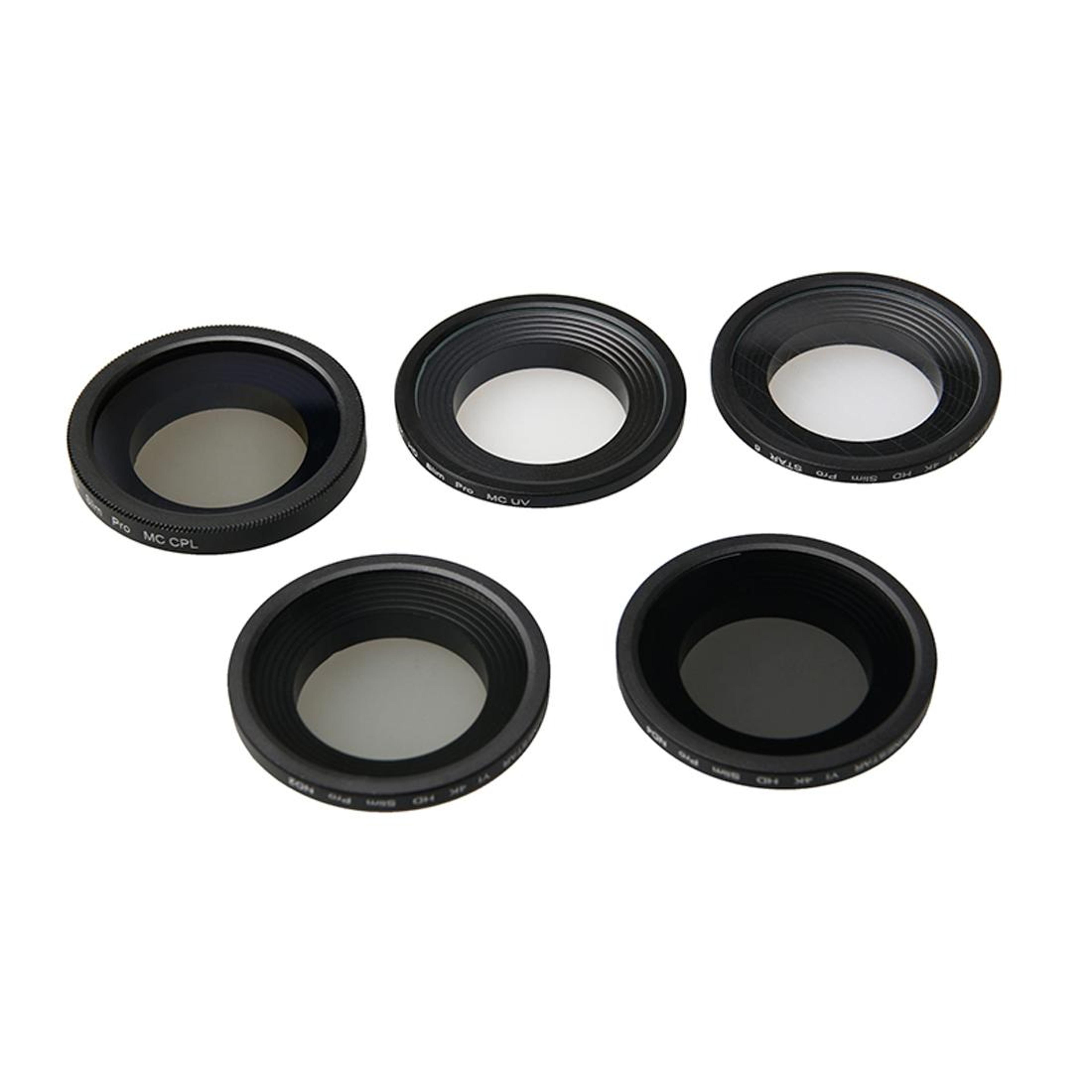 4k camera lens filter set with cpl uv nd2 nd4 & star effects
