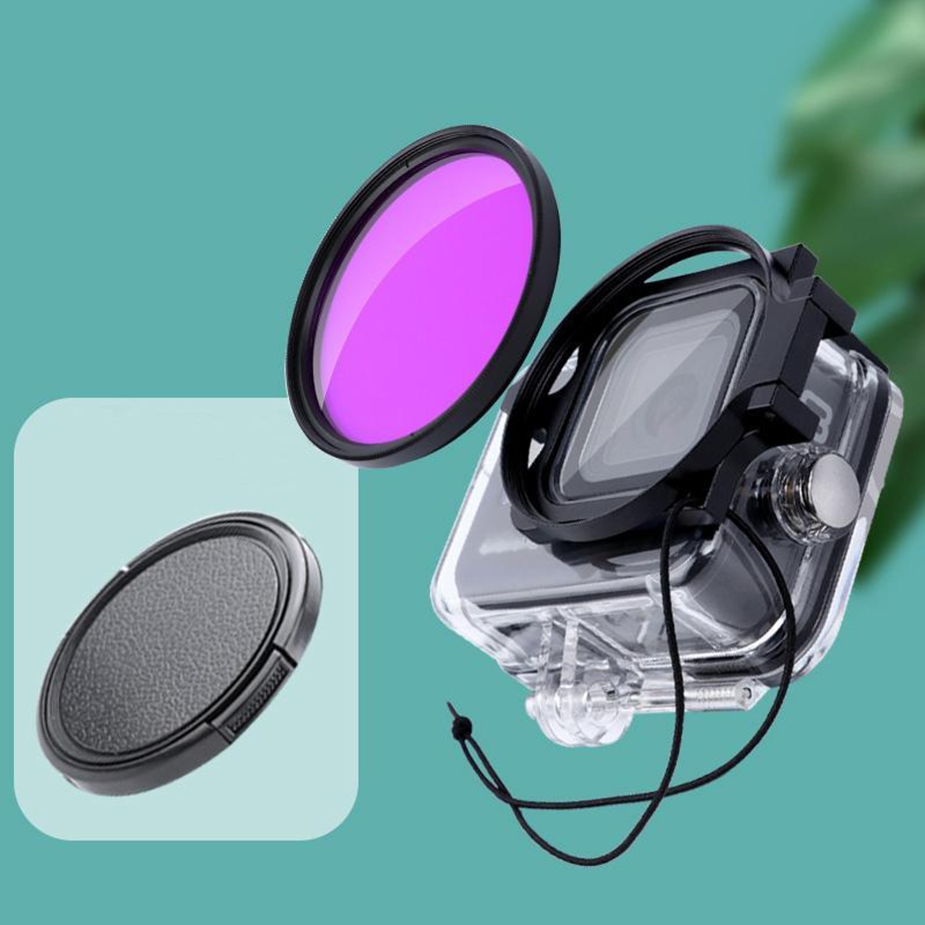gopro hero8 dive filter kit with waterproof housing & 58mm underwater lens filter set