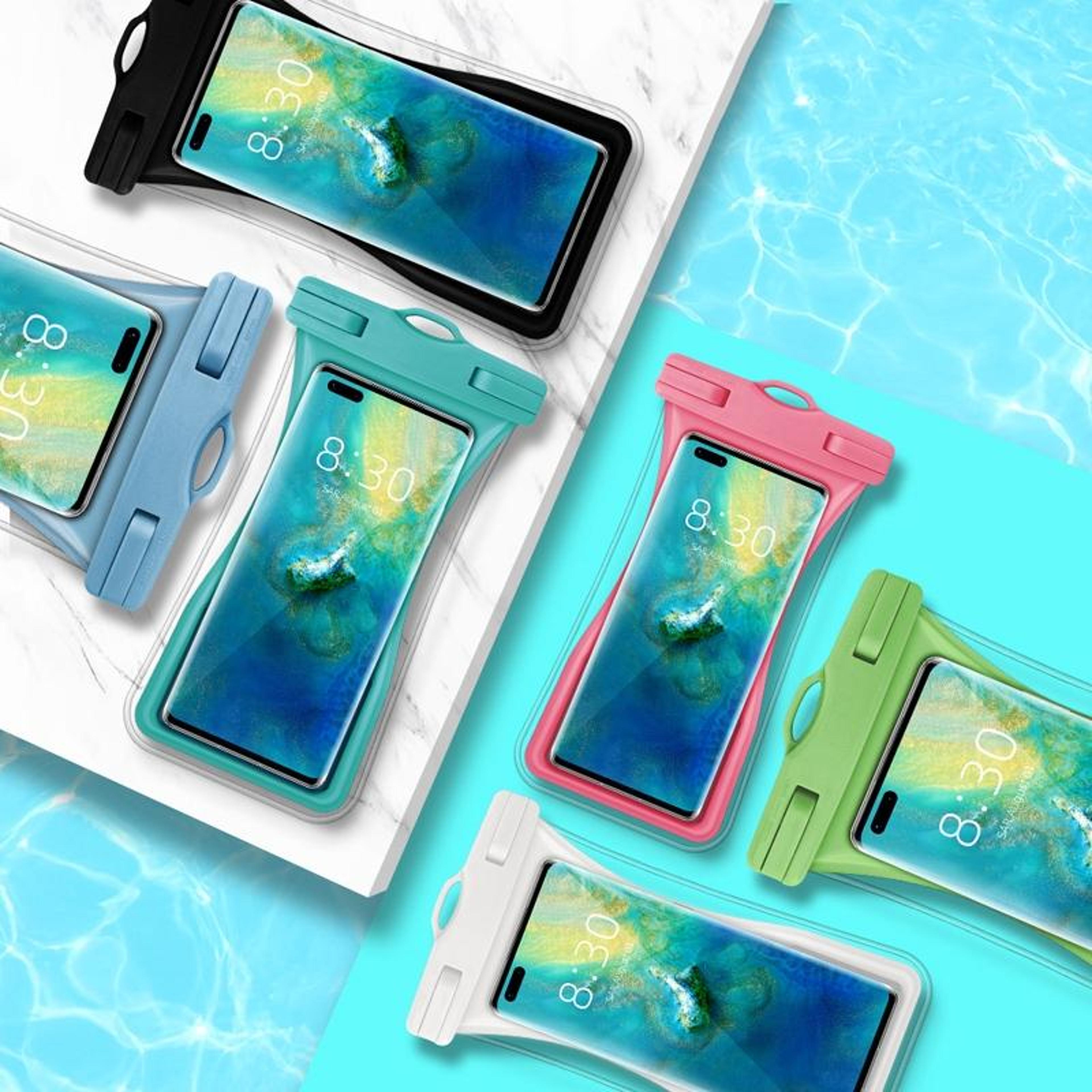 floating airbag waterproof phone pouch ipx8 tpu dry bag for beach, swimming & kayaking