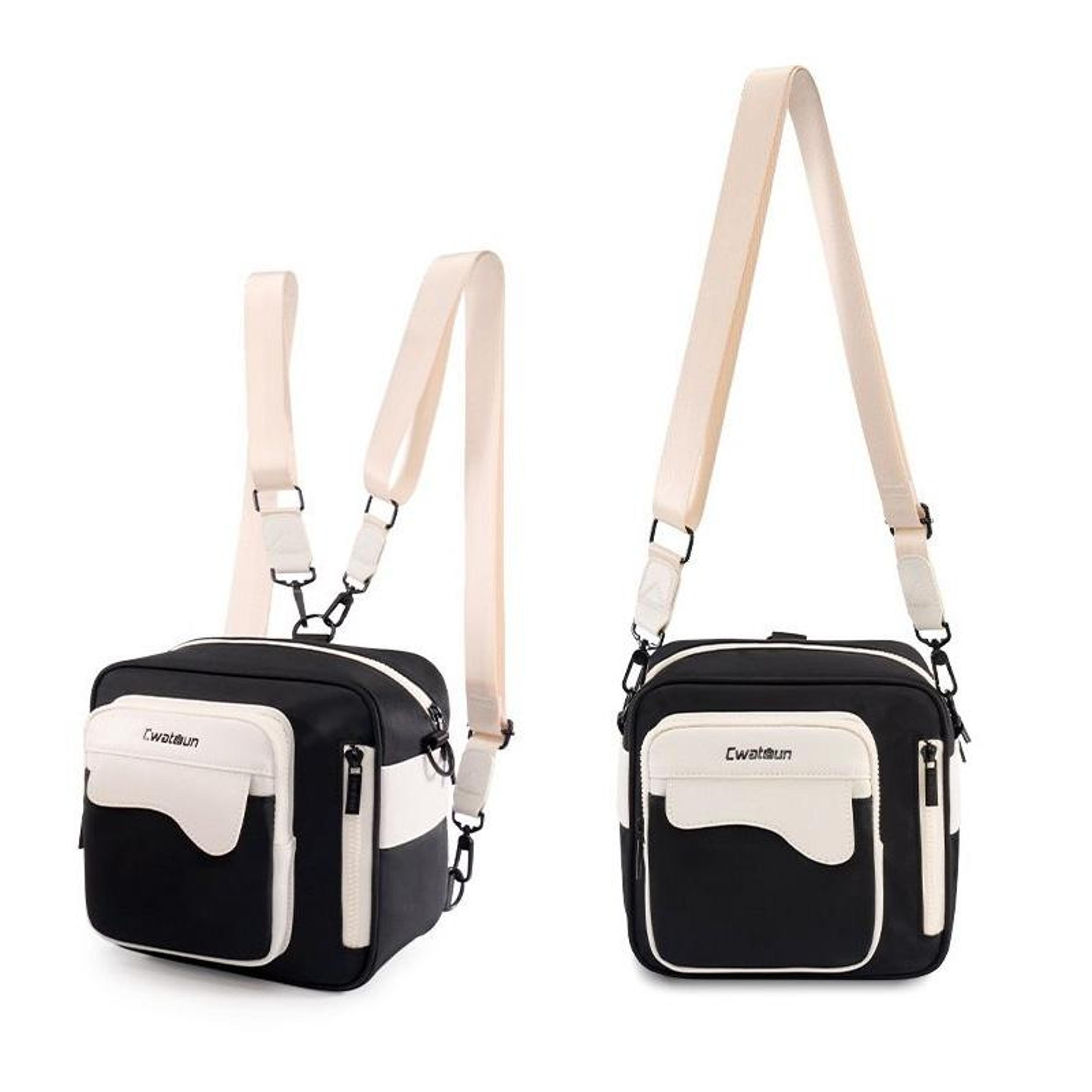 cwatcun 2 in 1 camera backpack crossbody travel bag