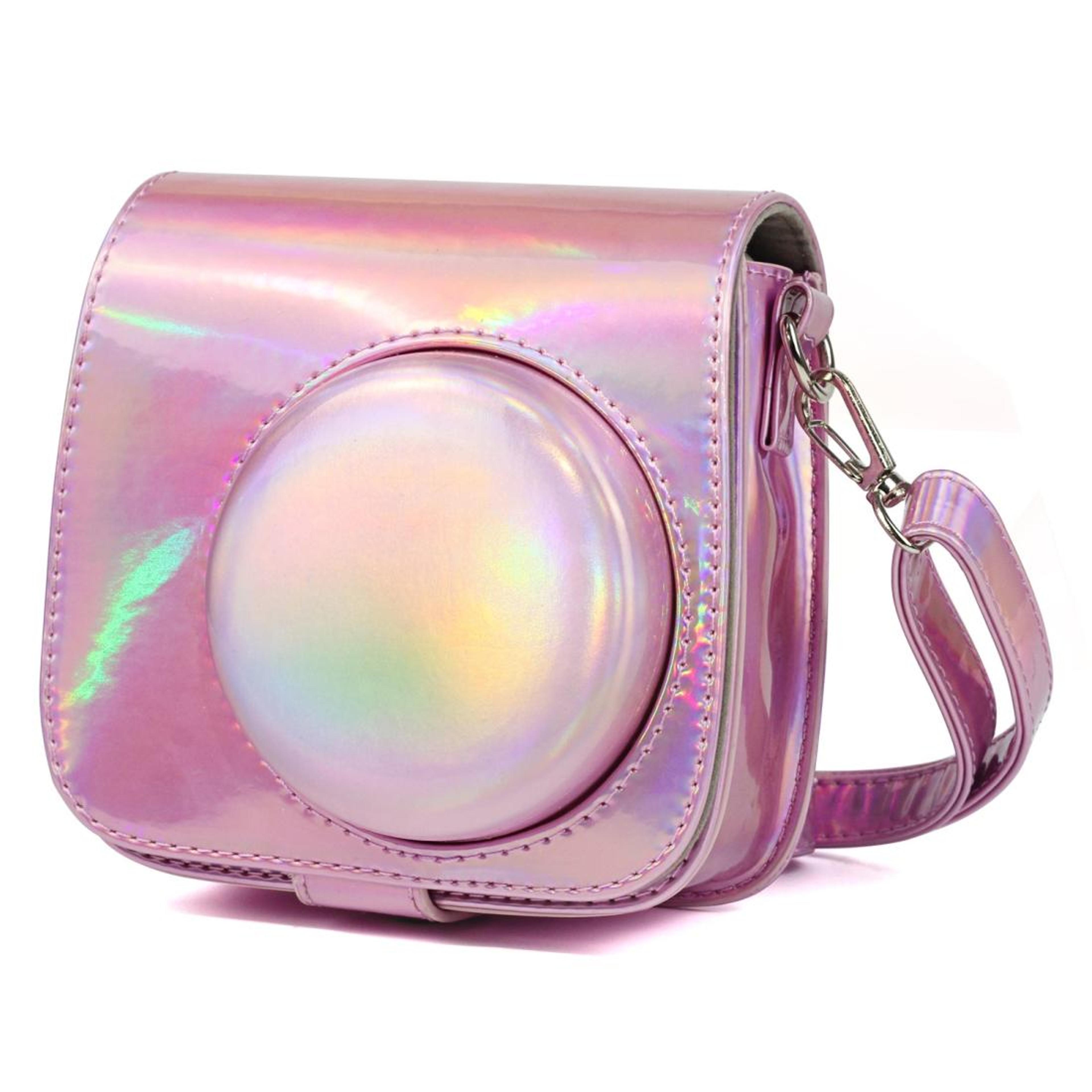 vintage pu leather camera case for instax mini 9 case with strap and photo pocket