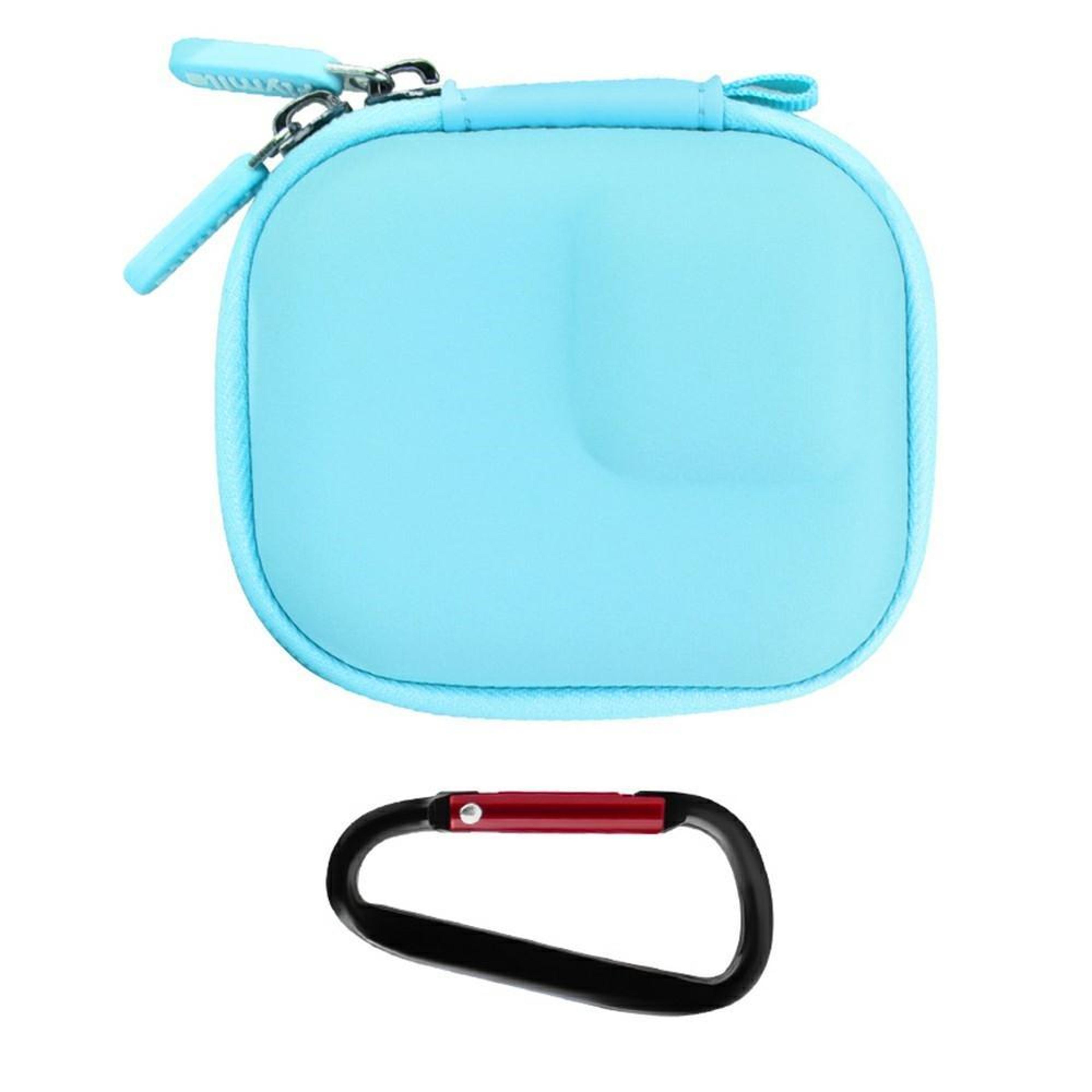 fpu hard shell action camera case with carabiner for dji action, insta360 & gopro cameras