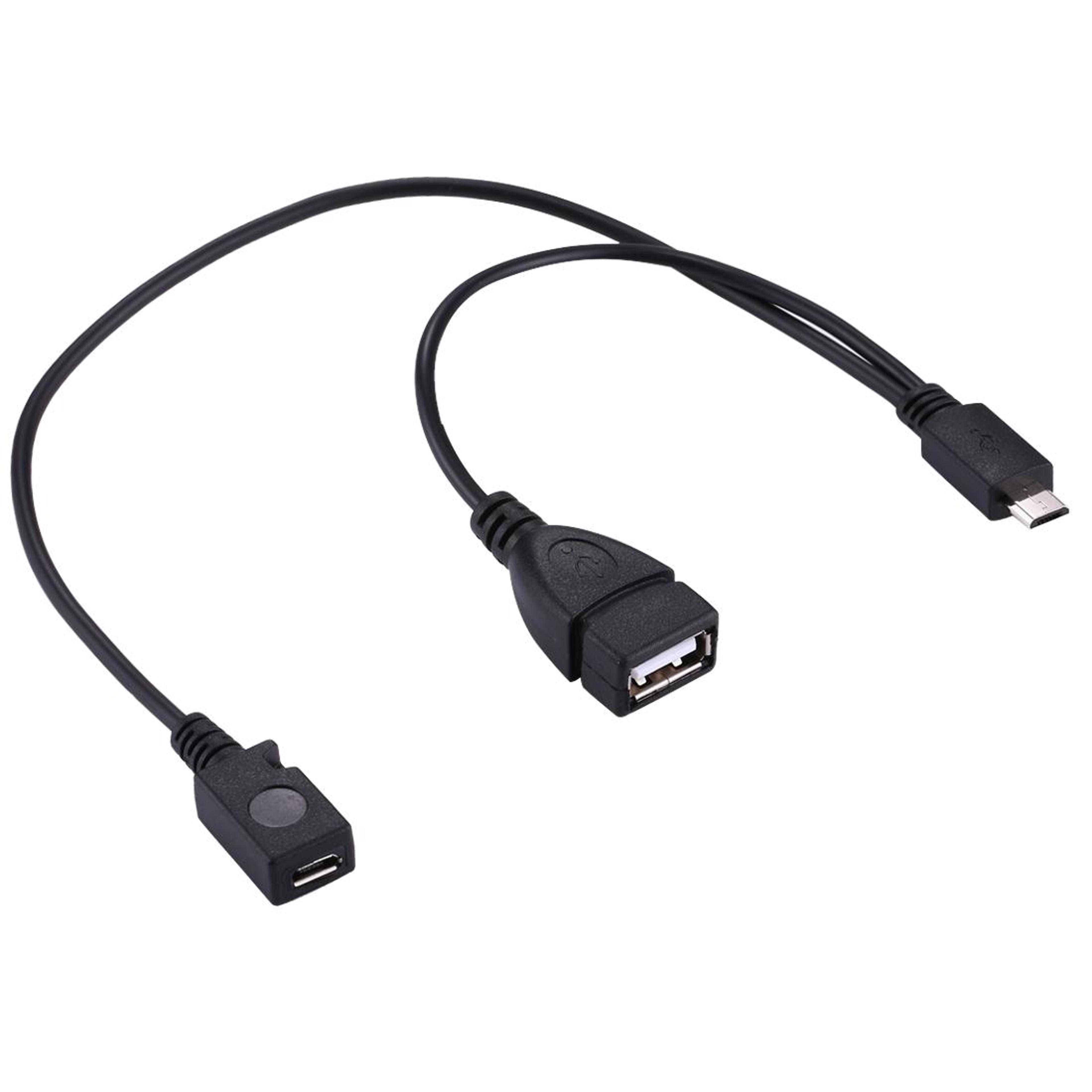 usb 2.0 micro b y splitter otg & data transfer cable