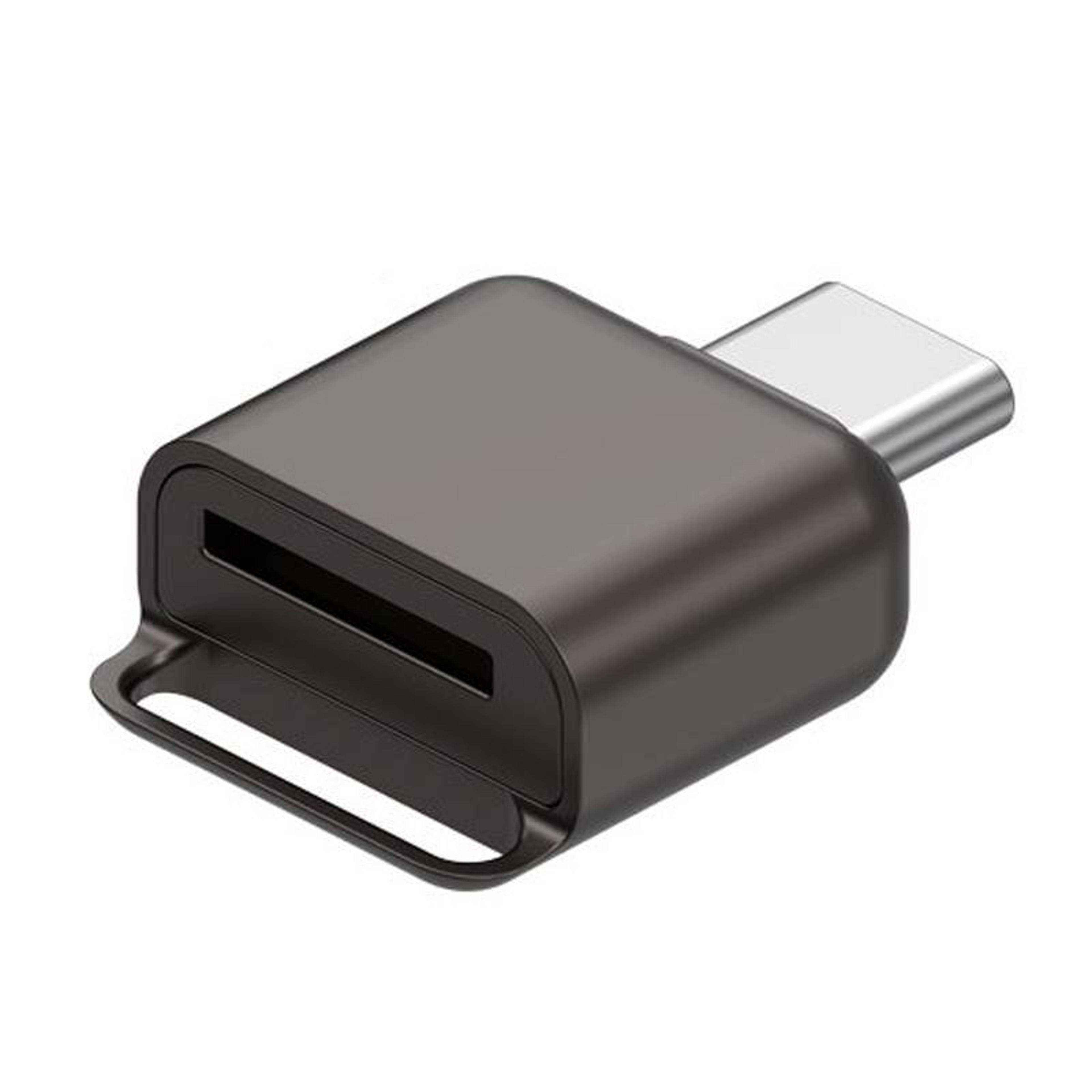 compact type c card reader for micro sd & tf cards