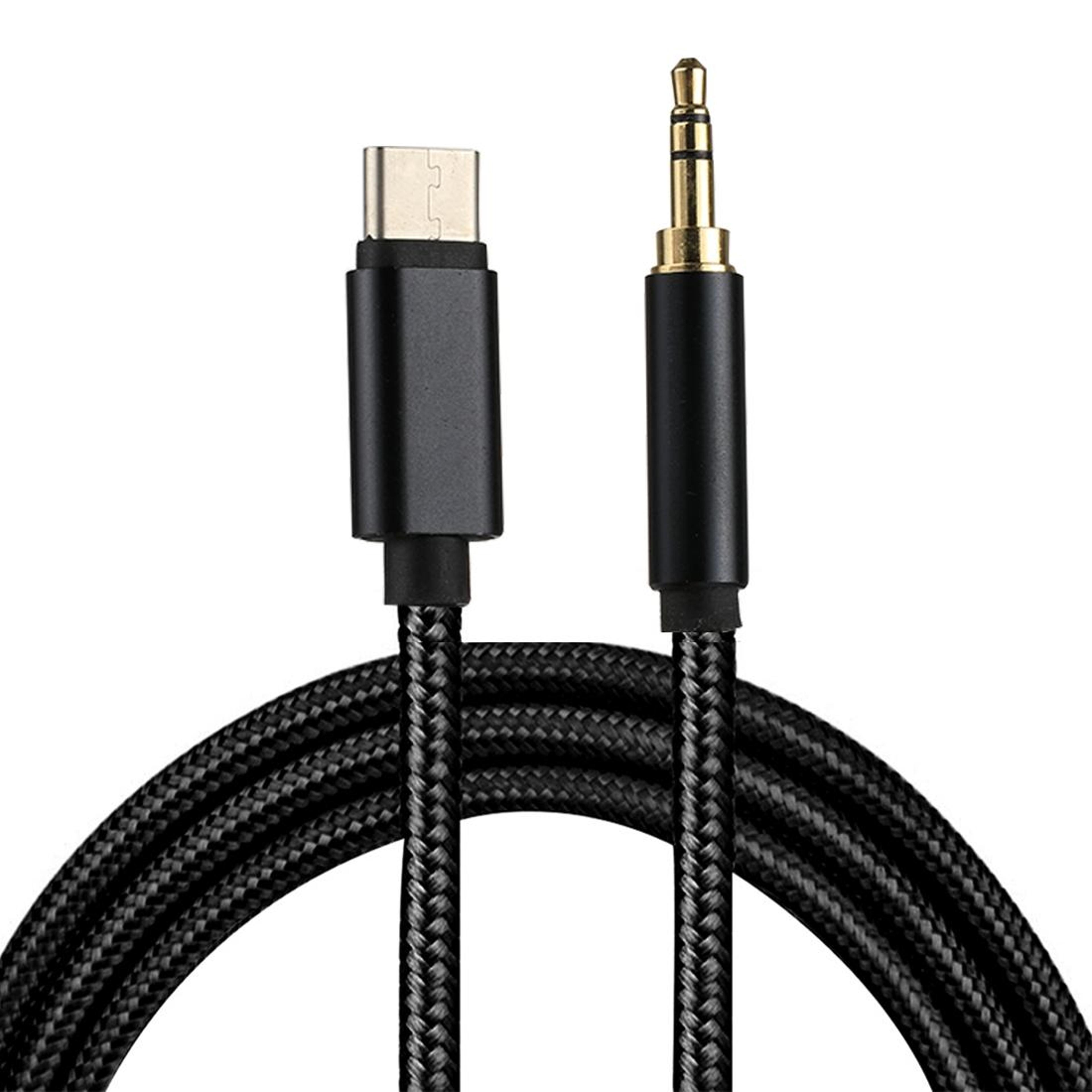 premium type c to 3.5mm audio cable durable nylon braided connector