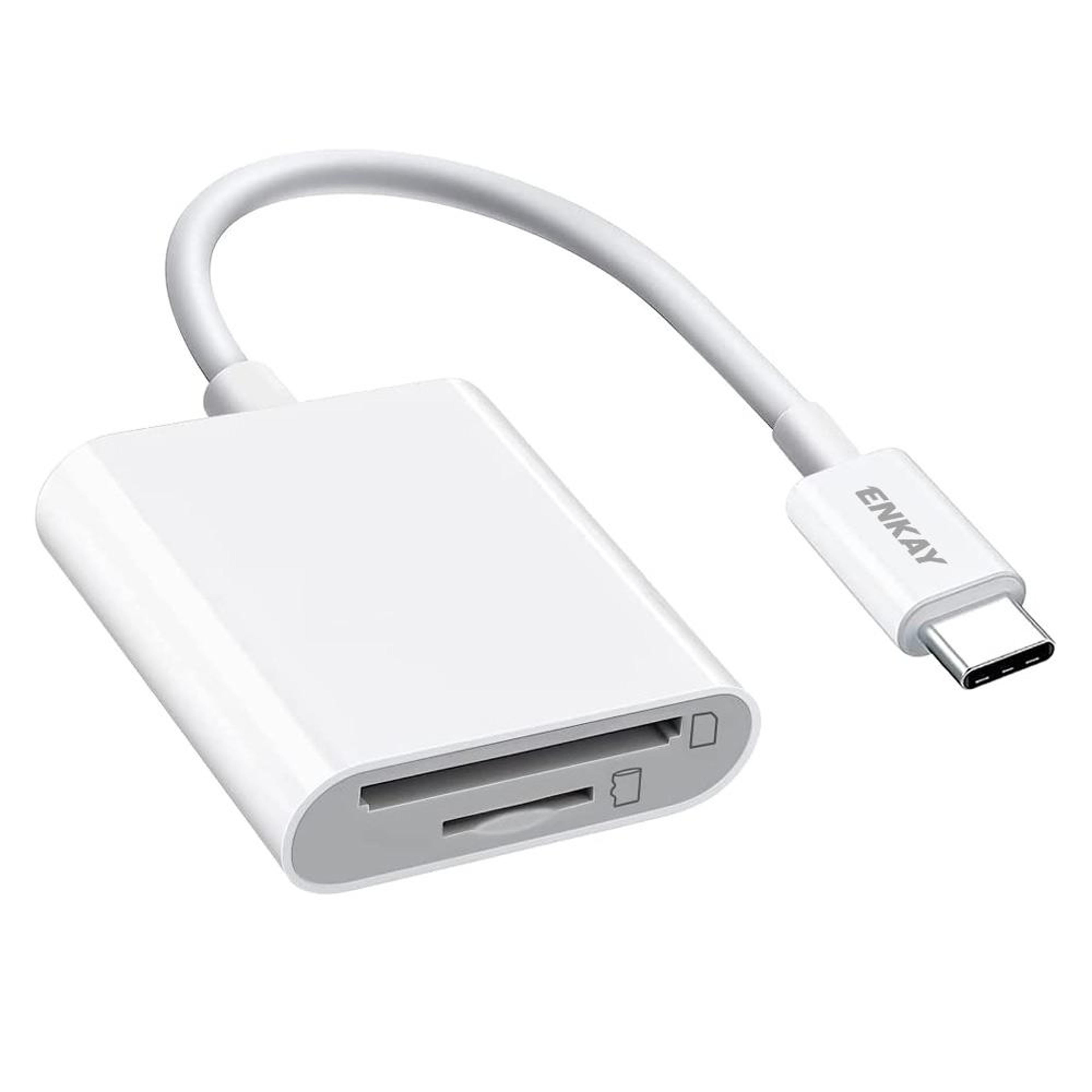 enkay usb c card reader adapter fast usb c to sd tf memory transfer