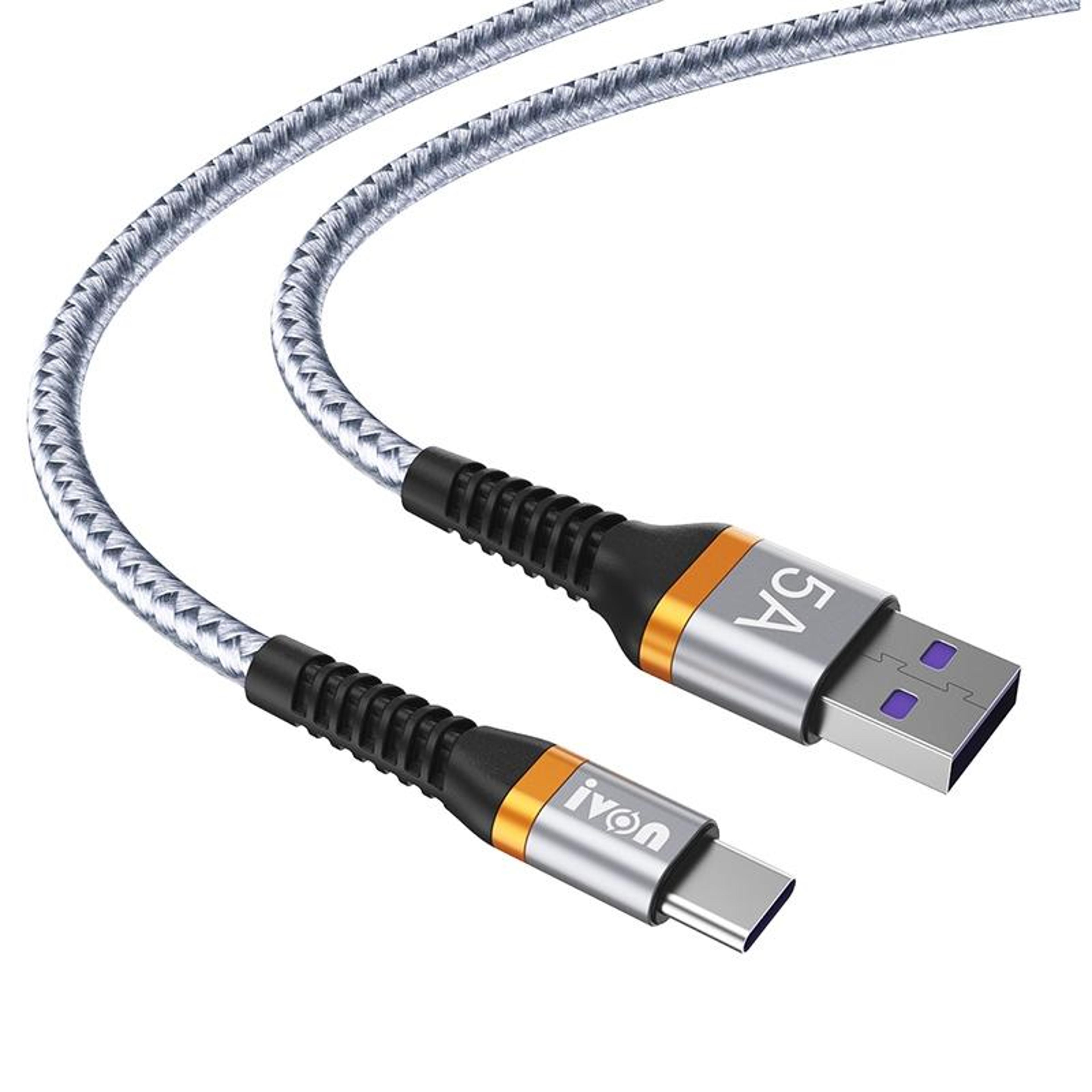 premium braided usb c 5a fast charging cable durable type c charging lead