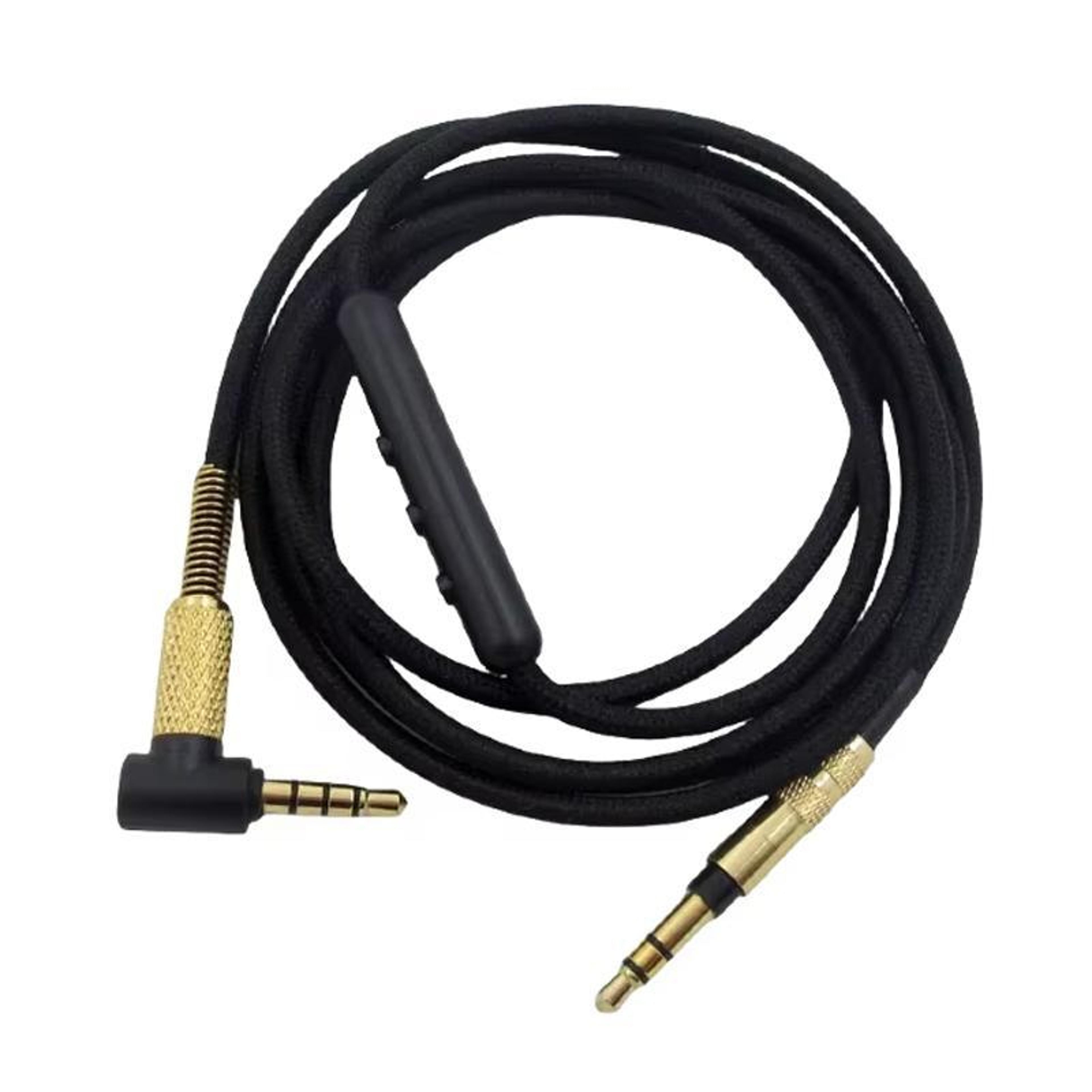 3.5mm volume control aux cable 1.5m silver plated audio extension cord