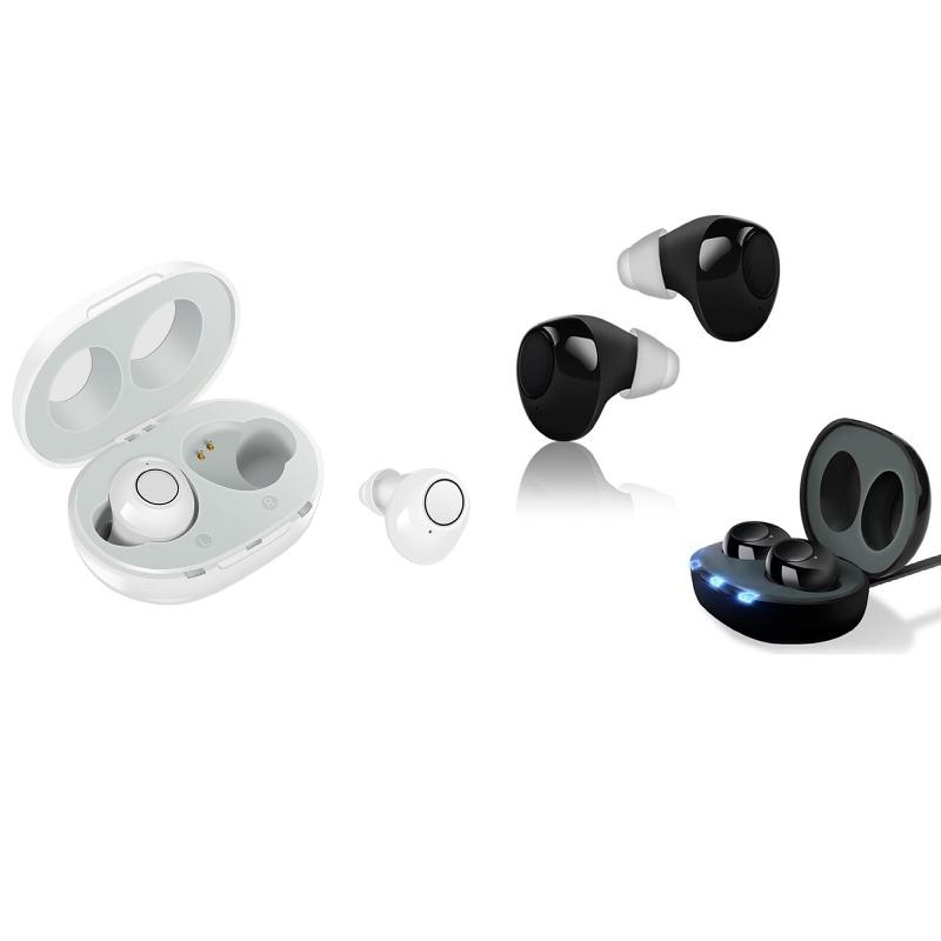 cleartone rechargeable hearing amplifier earbuds for seniors with portable charging case