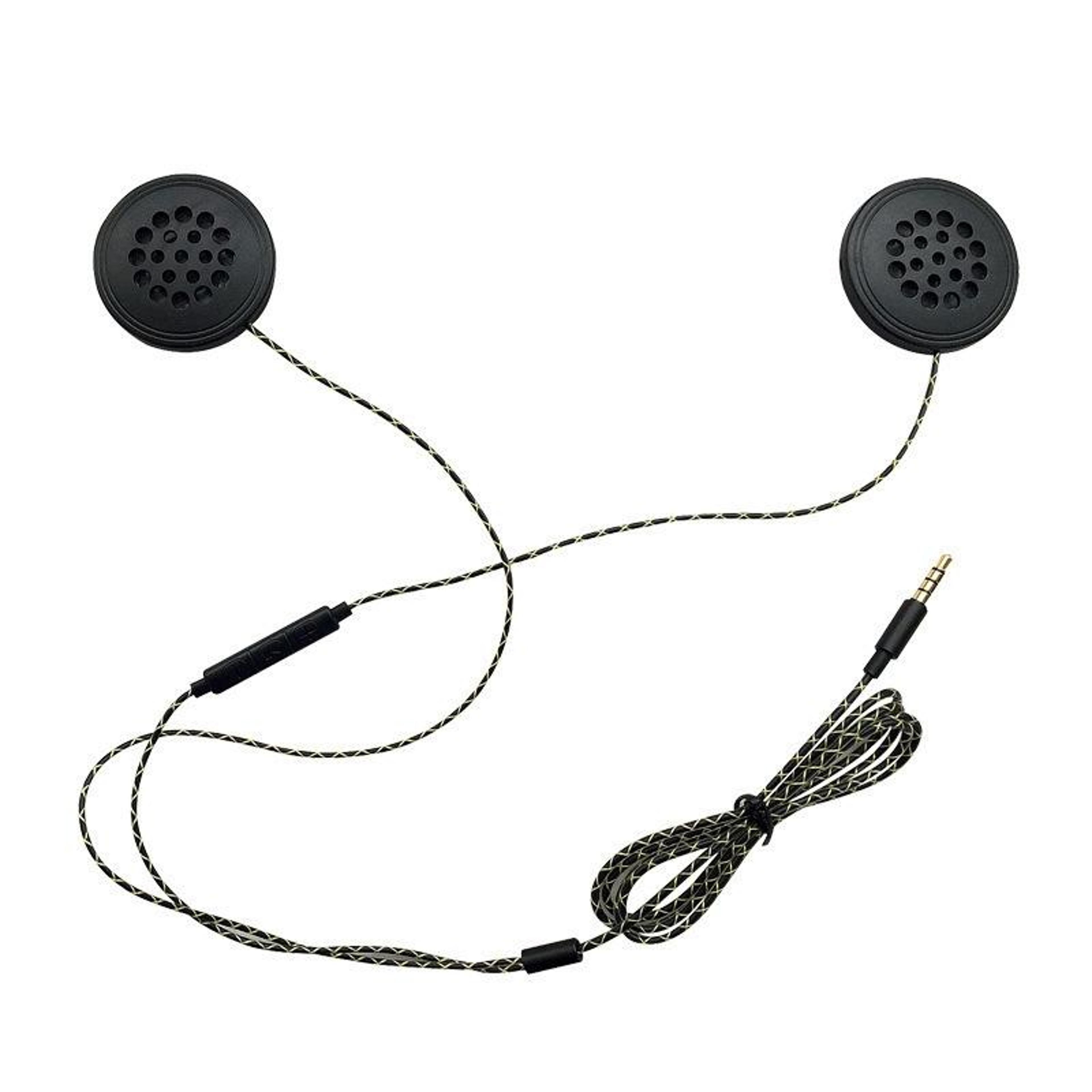 t33 motorcycle helmet headset with mic & 3.5mm wired stereo earphones for calls and music