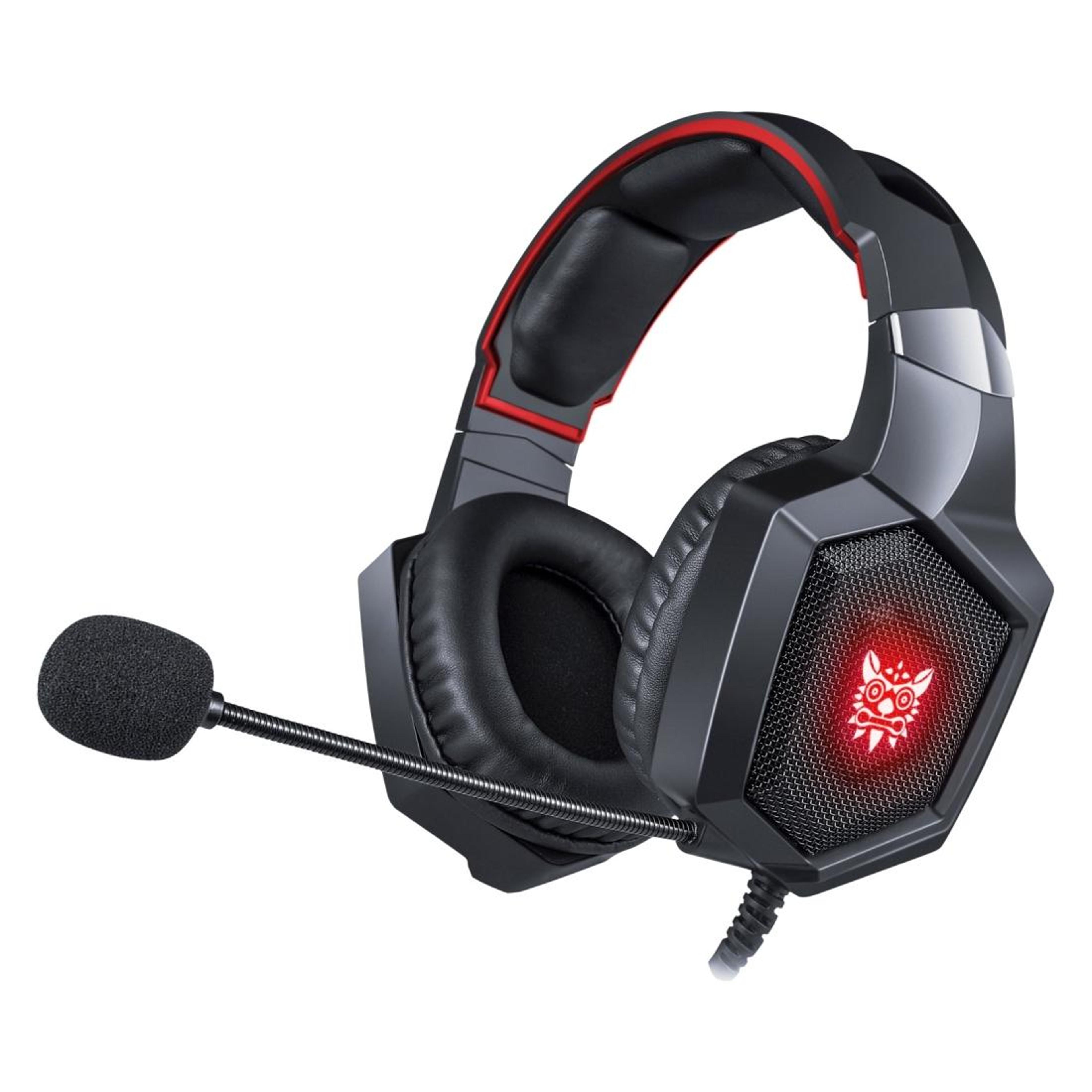 onikuma k8 gaming headset with rgb lights & noise isolating stereo sound