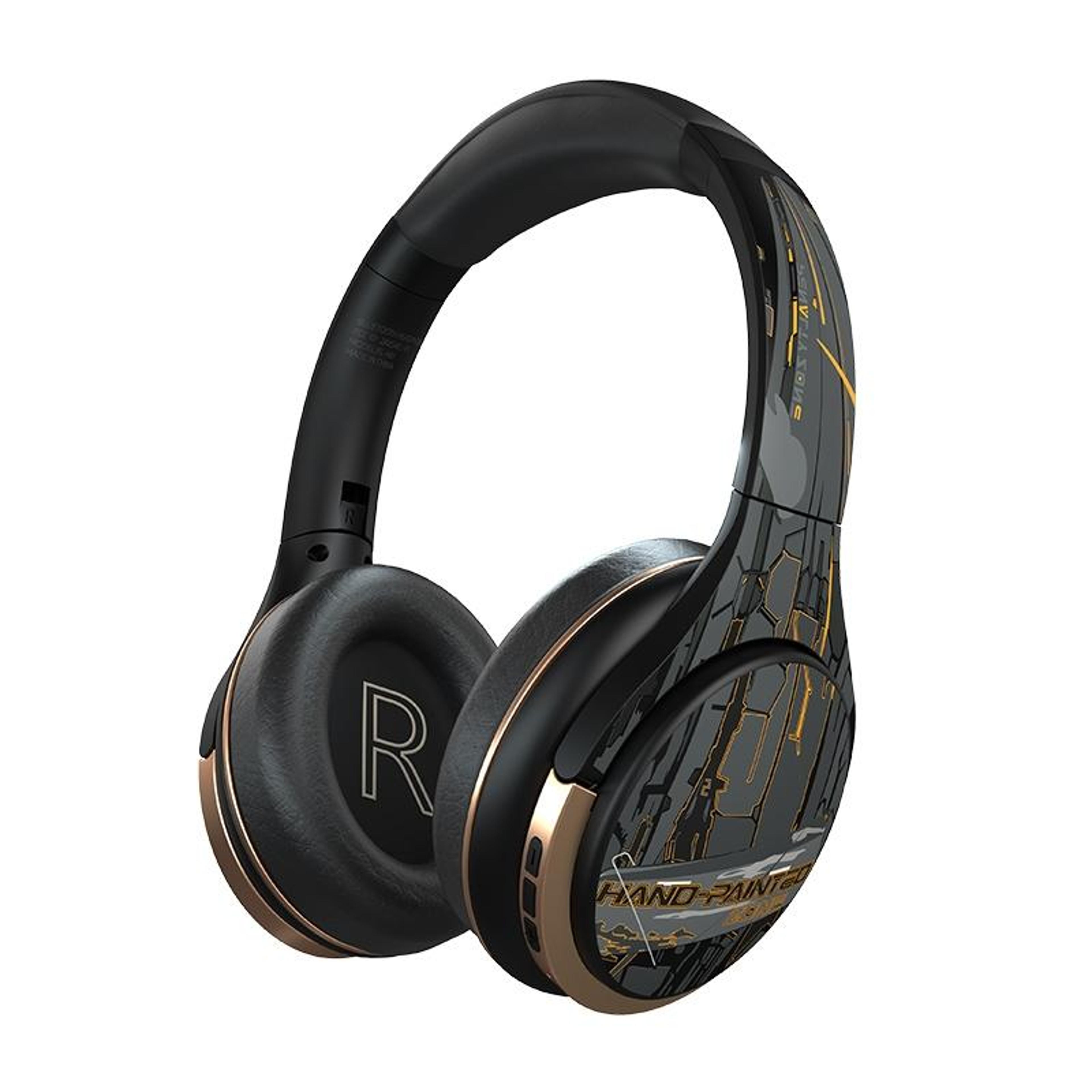 a6 anc bluetooth gaming headphones with mic, rgb lights & low latency audio